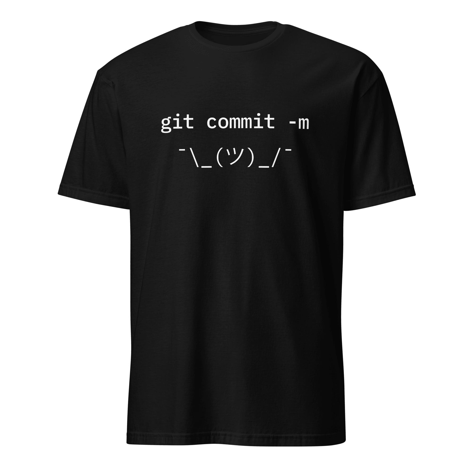 Git Commit Shrug code full - search git commit m git - Developer T-shirt - techmerch.io