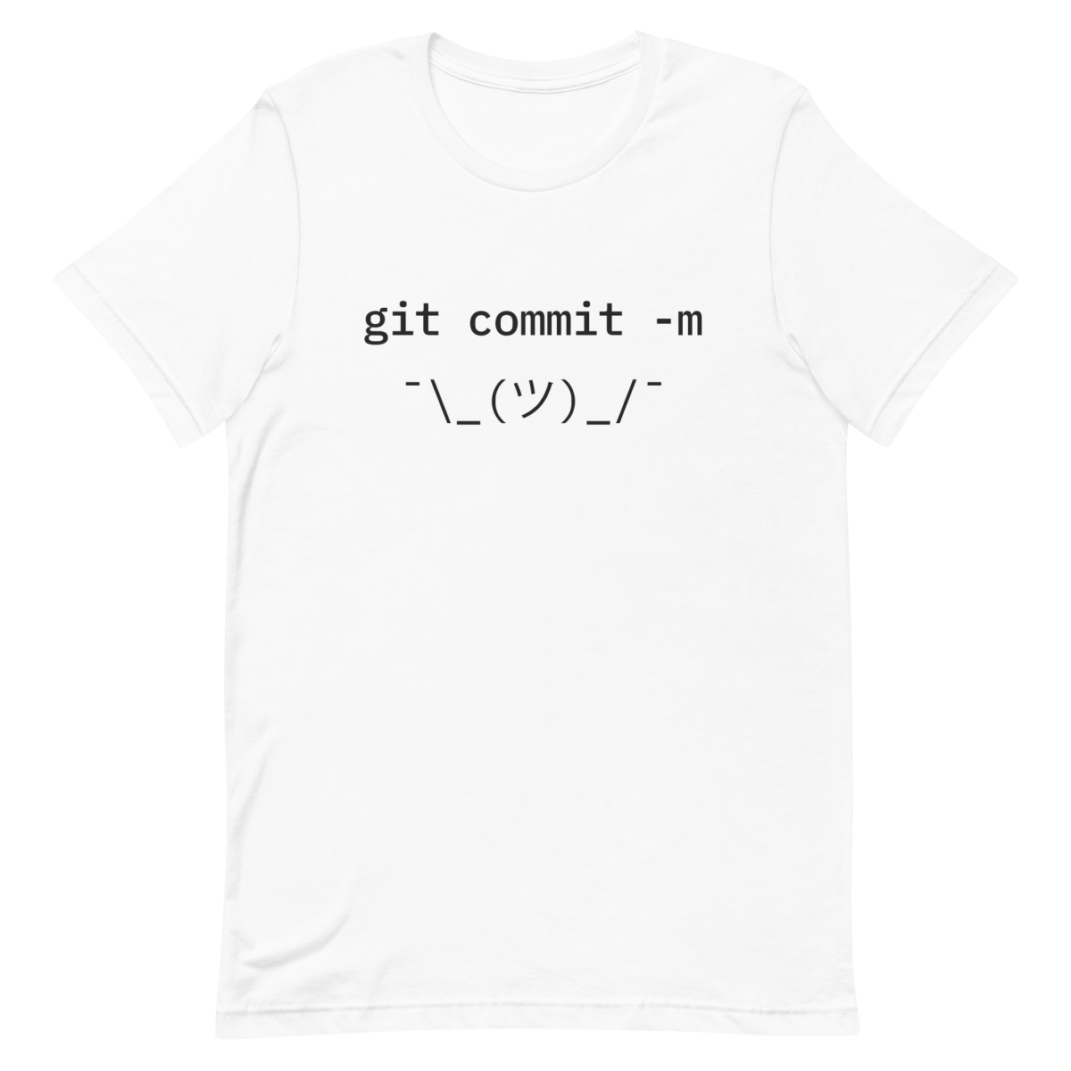 Git Commit Shrug code commit developer - Developer T-shirt - techmerch.io