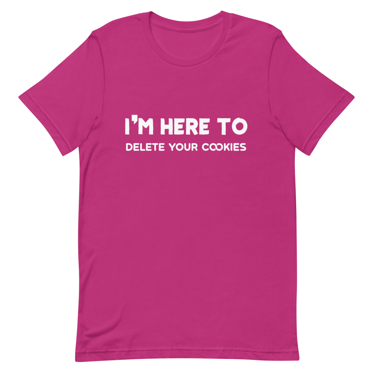 Here To Delete Cookies clever developer funny - Developer T-shirt - techmerch.io