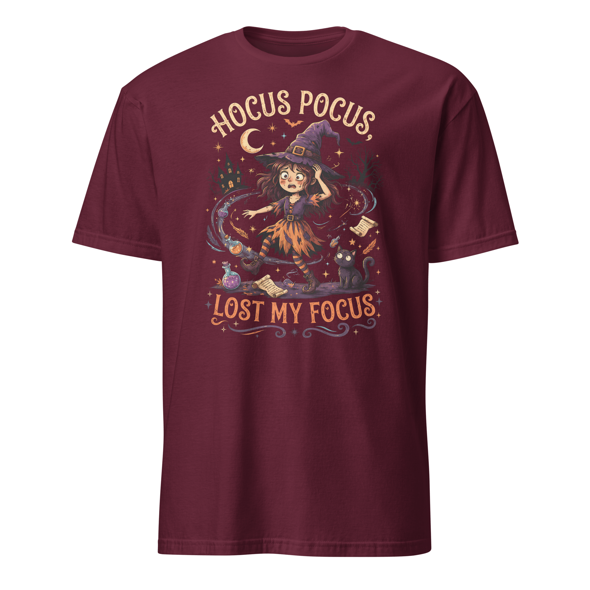 Hocus Pocus, Lost My Focus cartoon full-search Hocus Pocus Lost My Focus halloween - Developer T-shirt - techmerch.io