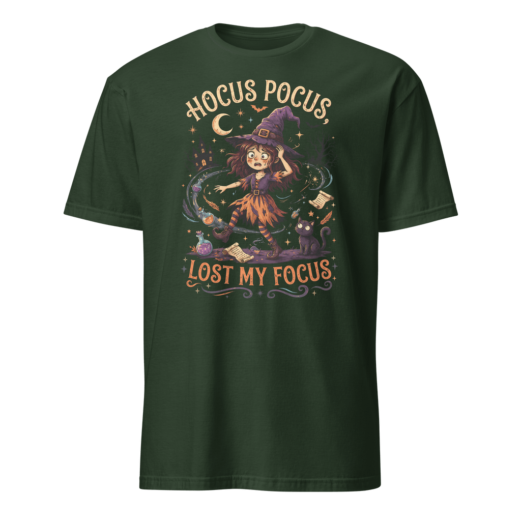 Hocus Pocus, Lost My Focus cartoon full-search Hocus Pocus Lost My Focus halloween - Developer T-shirt - techmerch.io