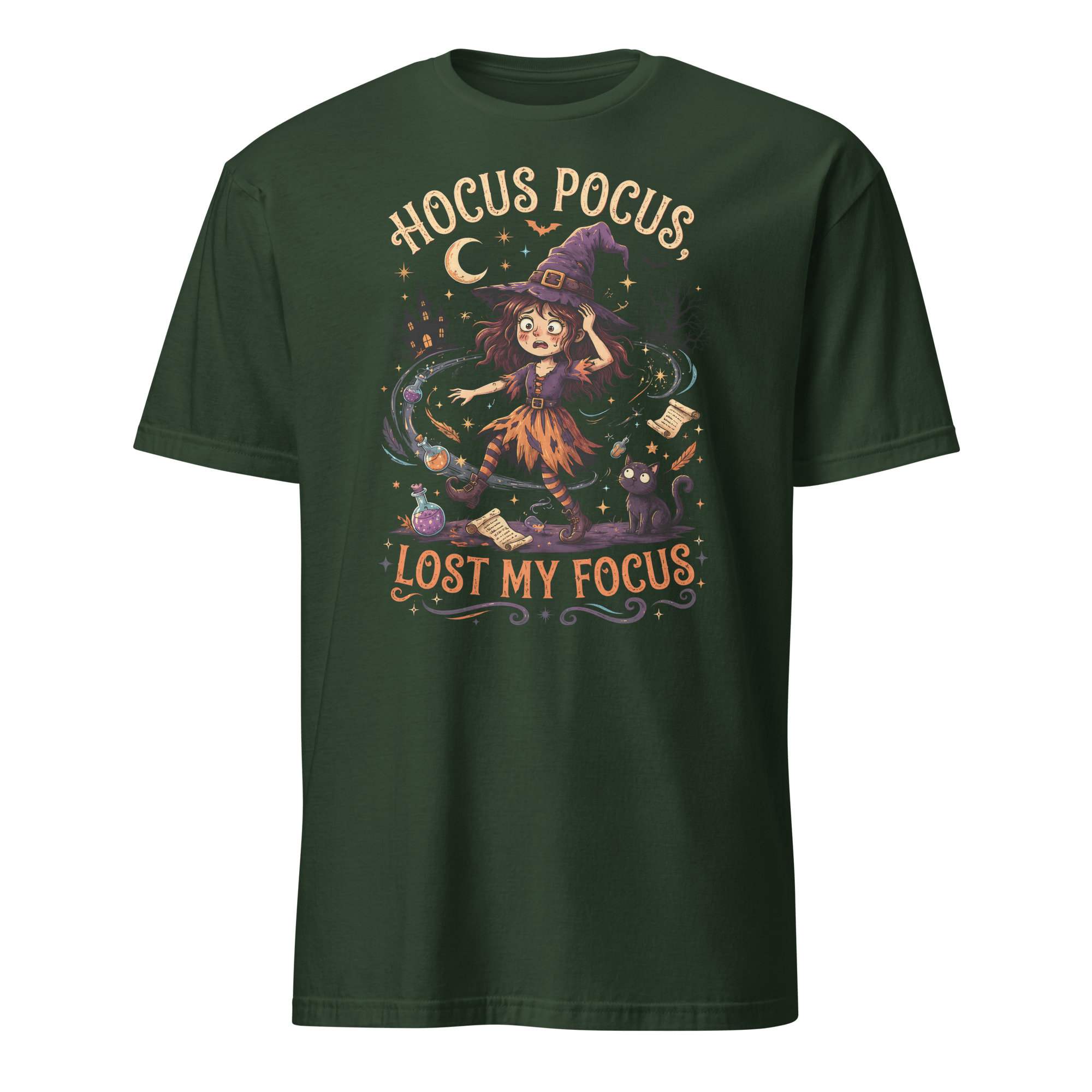 Hocus Pocus, Lost My Focus cartoon full-search Hocus Pocus Lost My Focus halloween - Developer T-shirt - techmerch.io