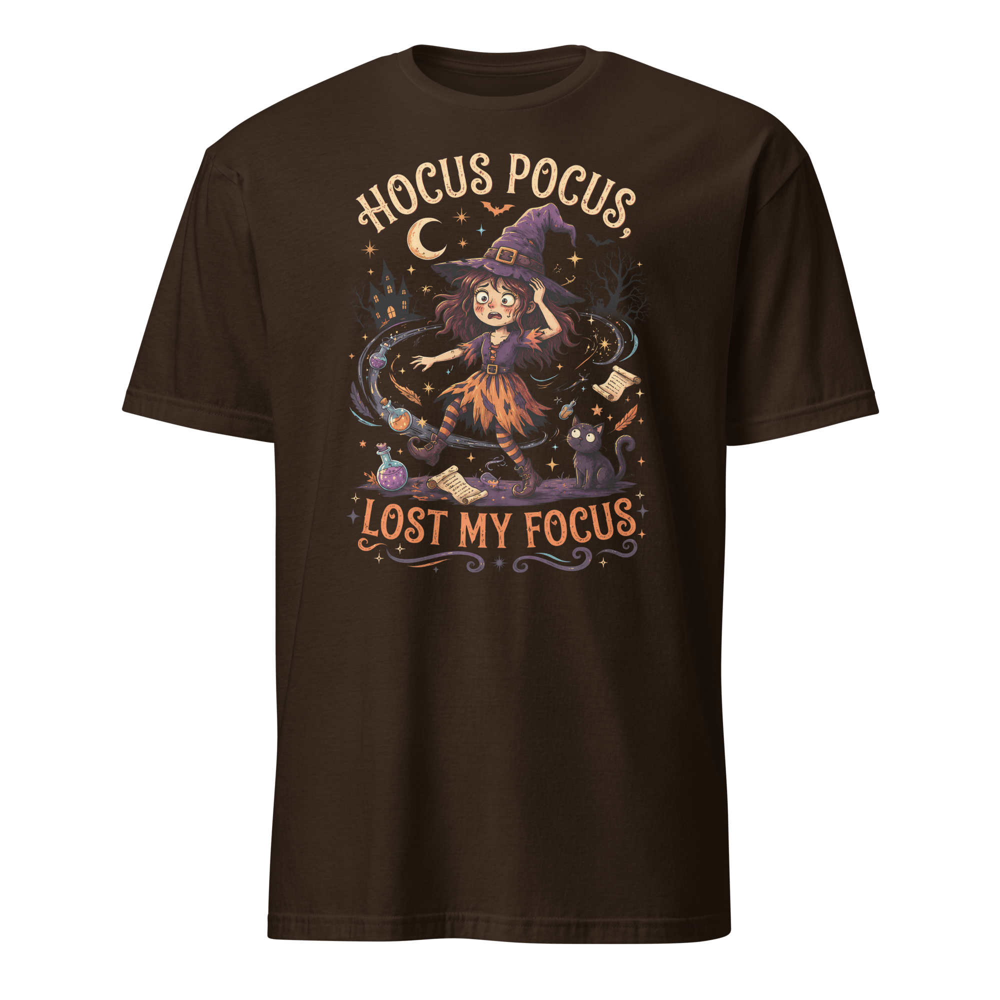 Hocus Pocus, Lost My Focus cartoon full-search Hocus Pocus Lost My Focus halloween - Developer T-shirt - techmerch.io