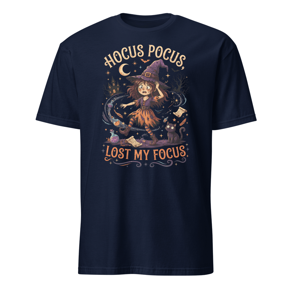Hocus Pocus, Lost My Focus cartoon full-search Hocus Pocus Lost My Focus halloween - Developer T-shirt - techmerch.io