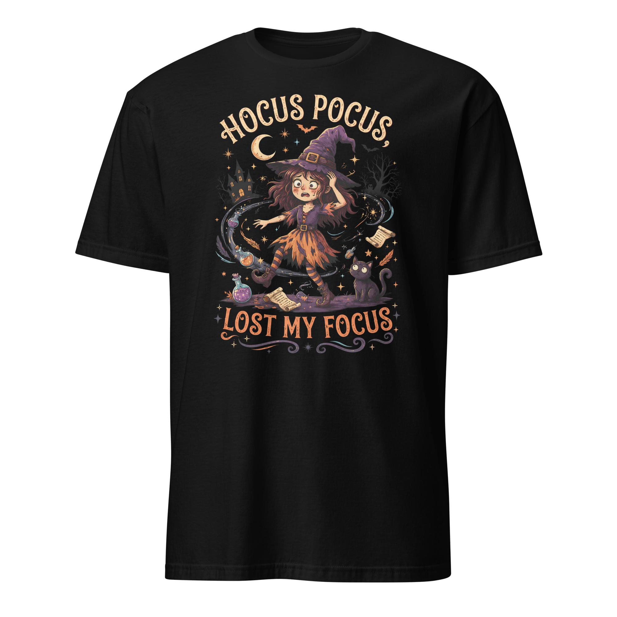 Hocus Pocus, Lost My Focus cartoon full-search Hocus Pocus Lost My Focus halloween - Developer T-shirt - techmerch.io