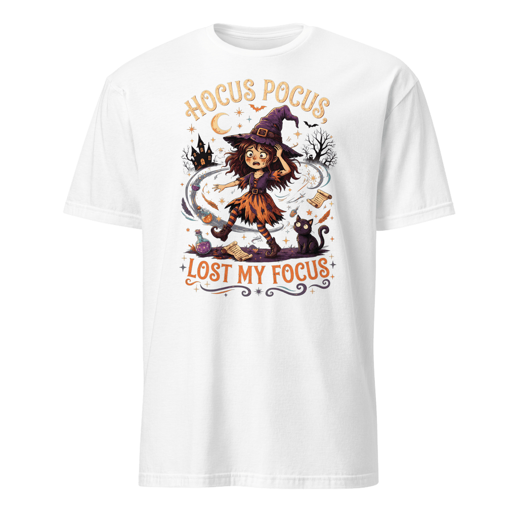 Hocus Pocus, Lost My Focus cartoon full-search Hocus Pocus Lost My Focus halloween - Developer T-shirt - techmerch.io