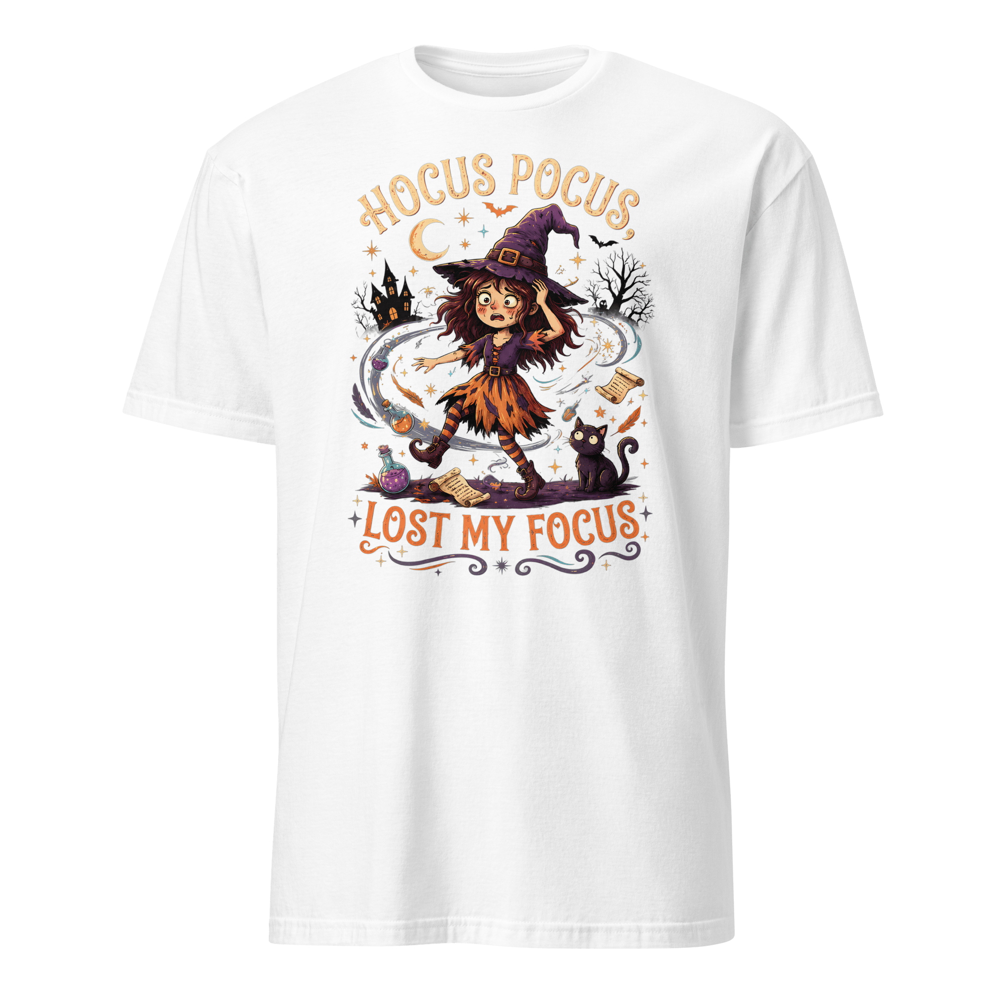 Hocus Pocus, Lost My Focus cartoon full-search Hocus Pocus Lost My Focus halloween - Developer T-shirt - techmerch.io