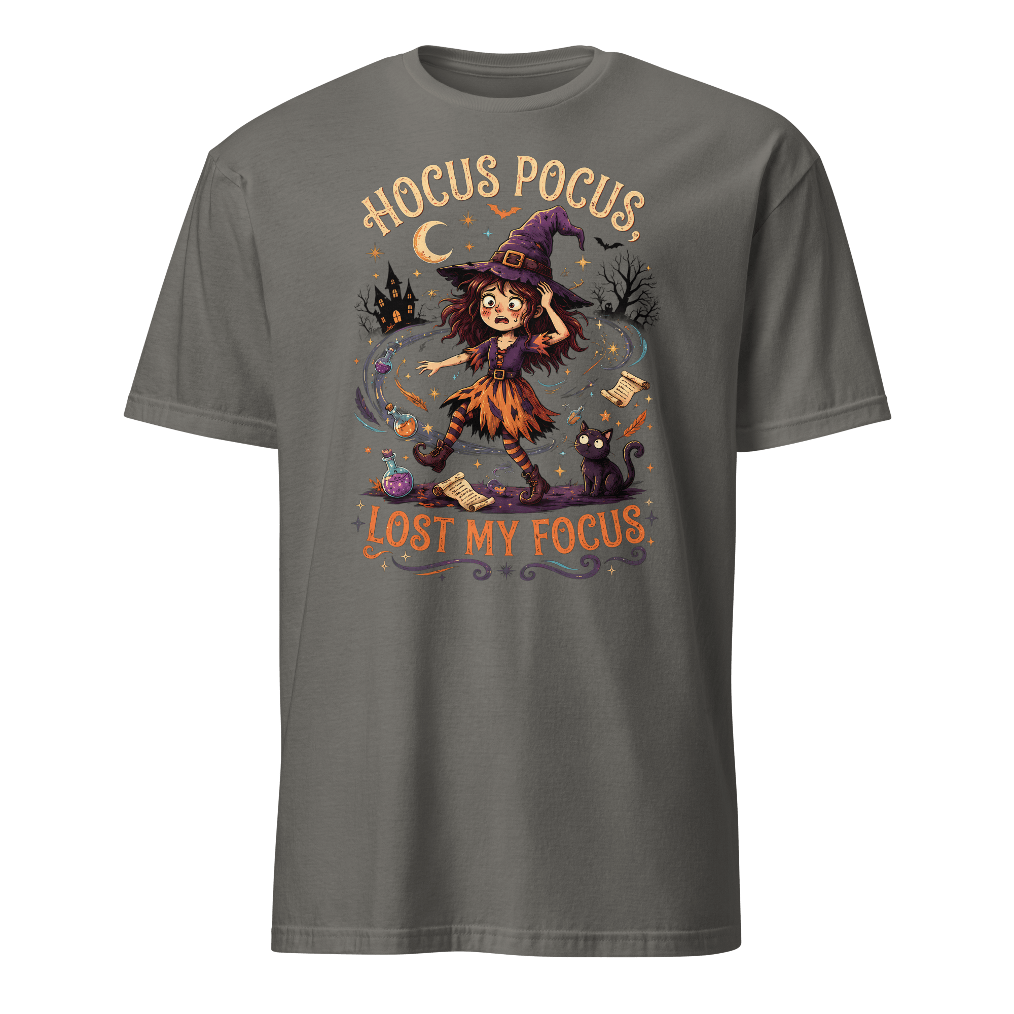 Hocus Pocus, Lost My Focus cartoon full-search Hocus Pocus Lost My Focus halloween - Developer T-shirt - techmerch.io