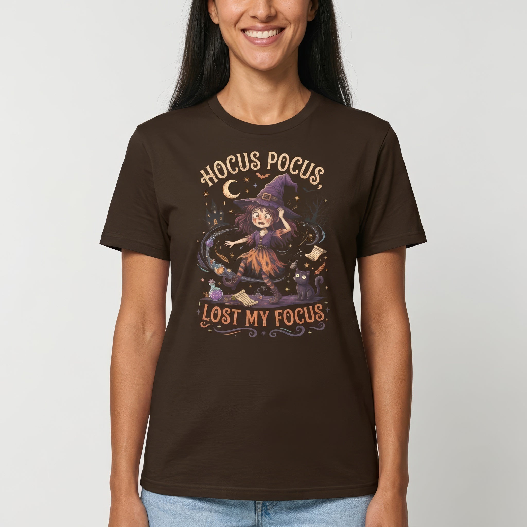 Hocus Pocus, Lost My Focus cartoon full-search Hocus Pocus Lost My Focus halloween - Developer T-shirt - techmerch.io