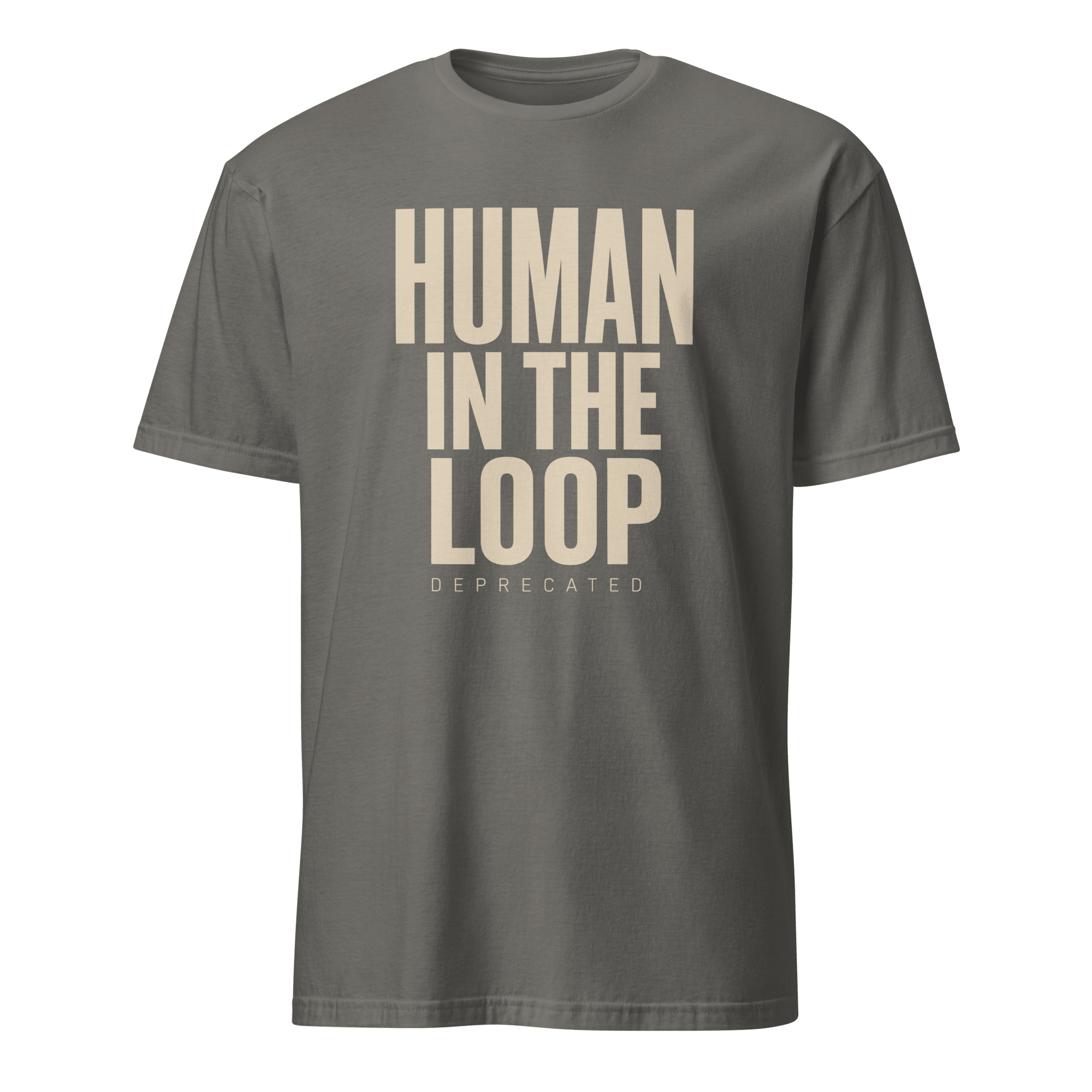Human In The Loop Deprecated ai automation deadpan - Developer T-shirt - techmerch.io