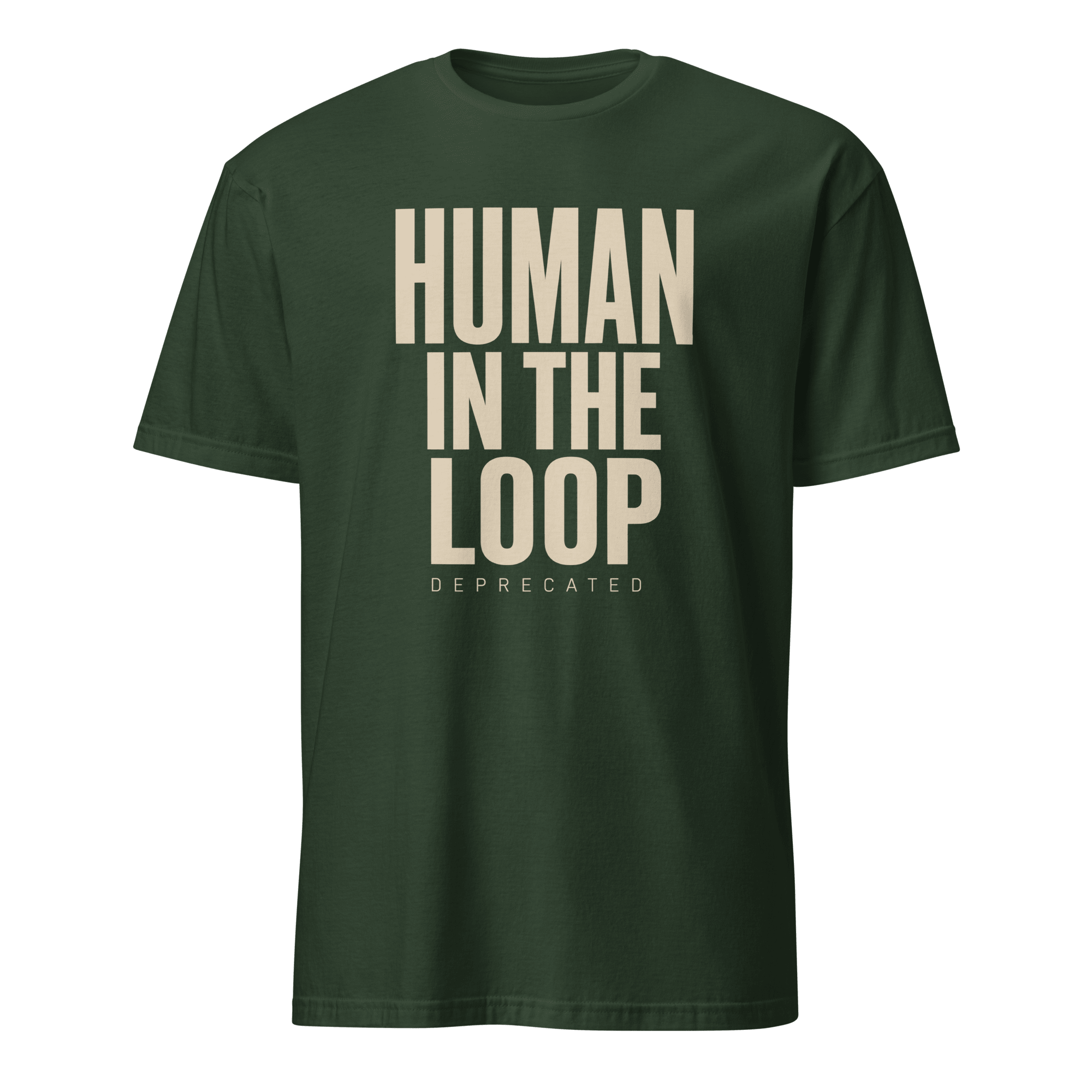 Human In The Loop Deprecated ai automation deadpan - Developer T-shirt - techmerch.io