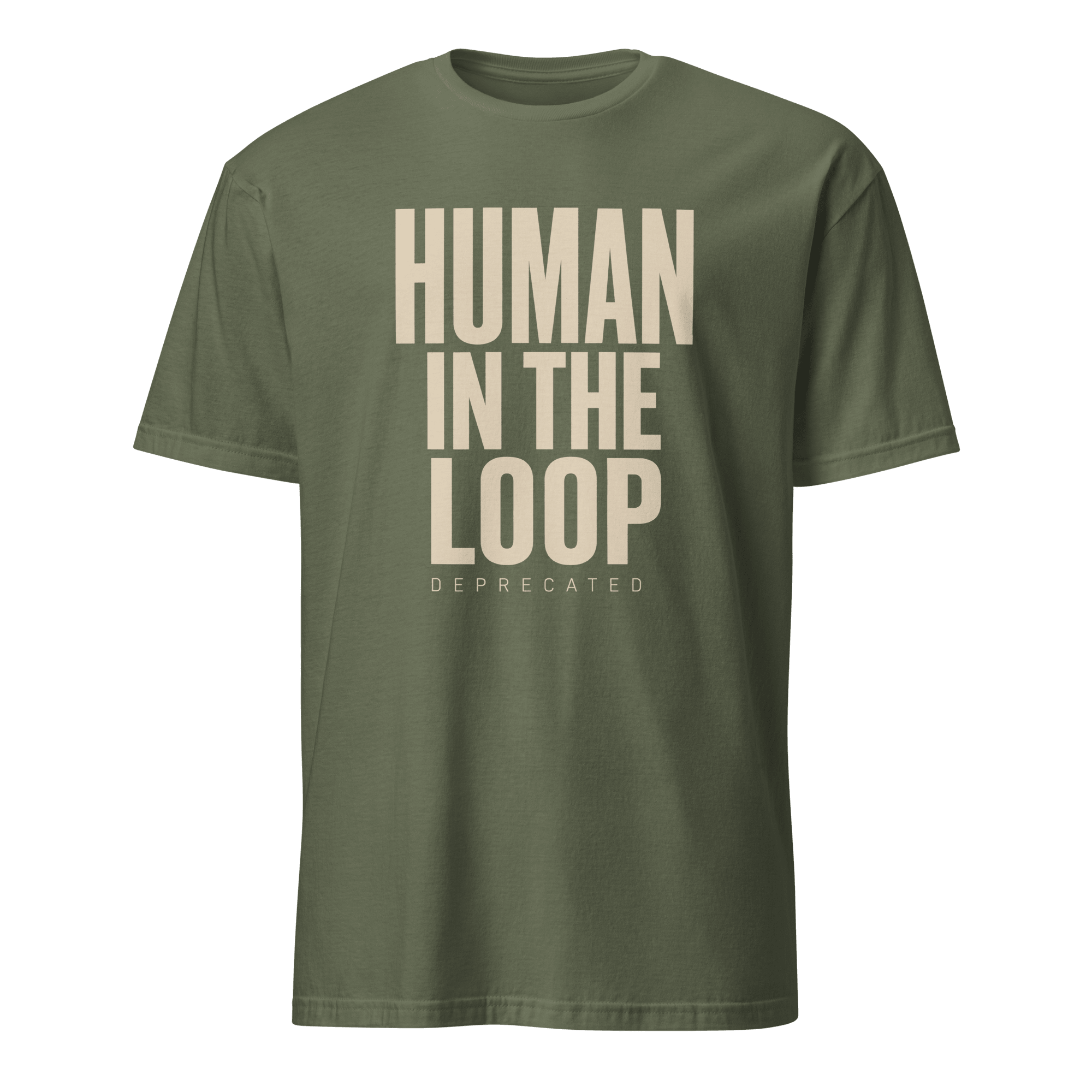 Human In The Loop Deprecated ai automation deadpan - Developer T-shirt - techmerch.io