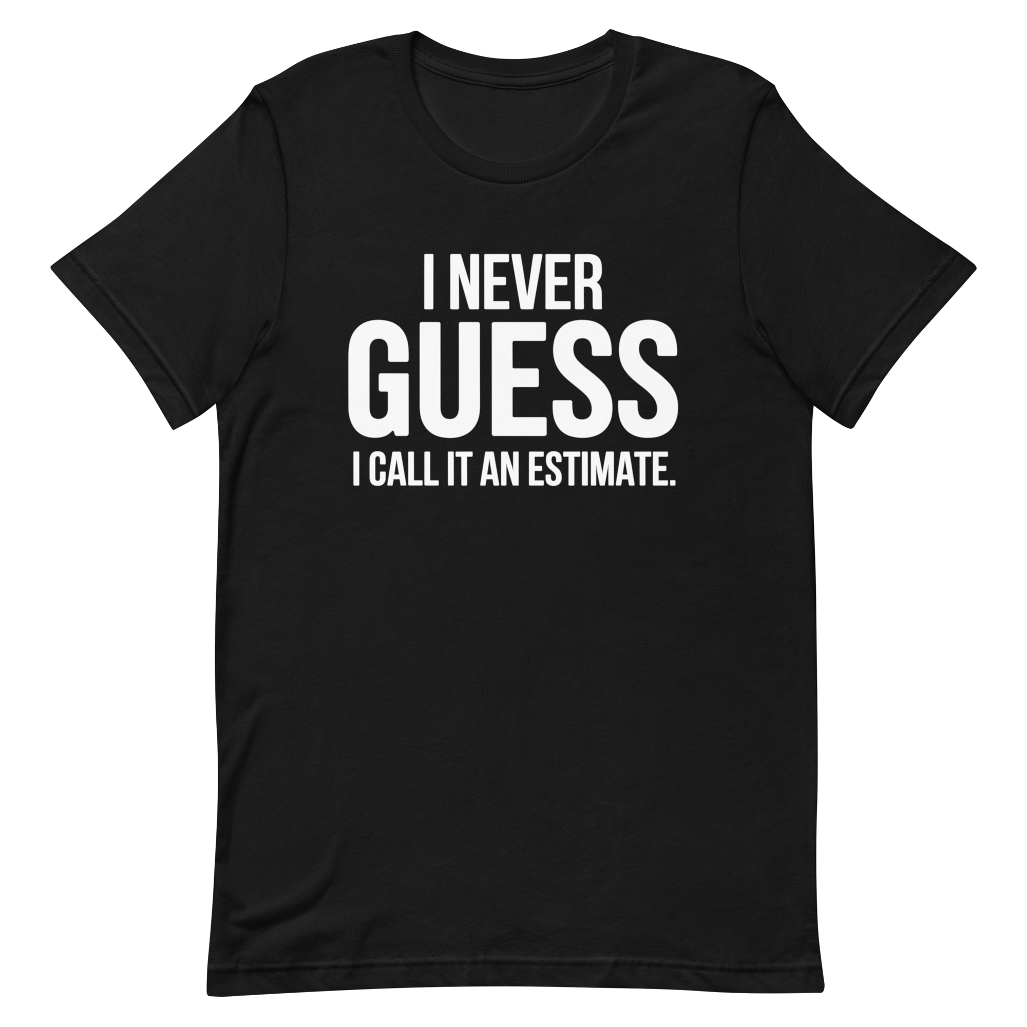 I Call It Estimate deadpan full - search i never guess i call it an estimate statement - Developer T-shirt - techmerch.io