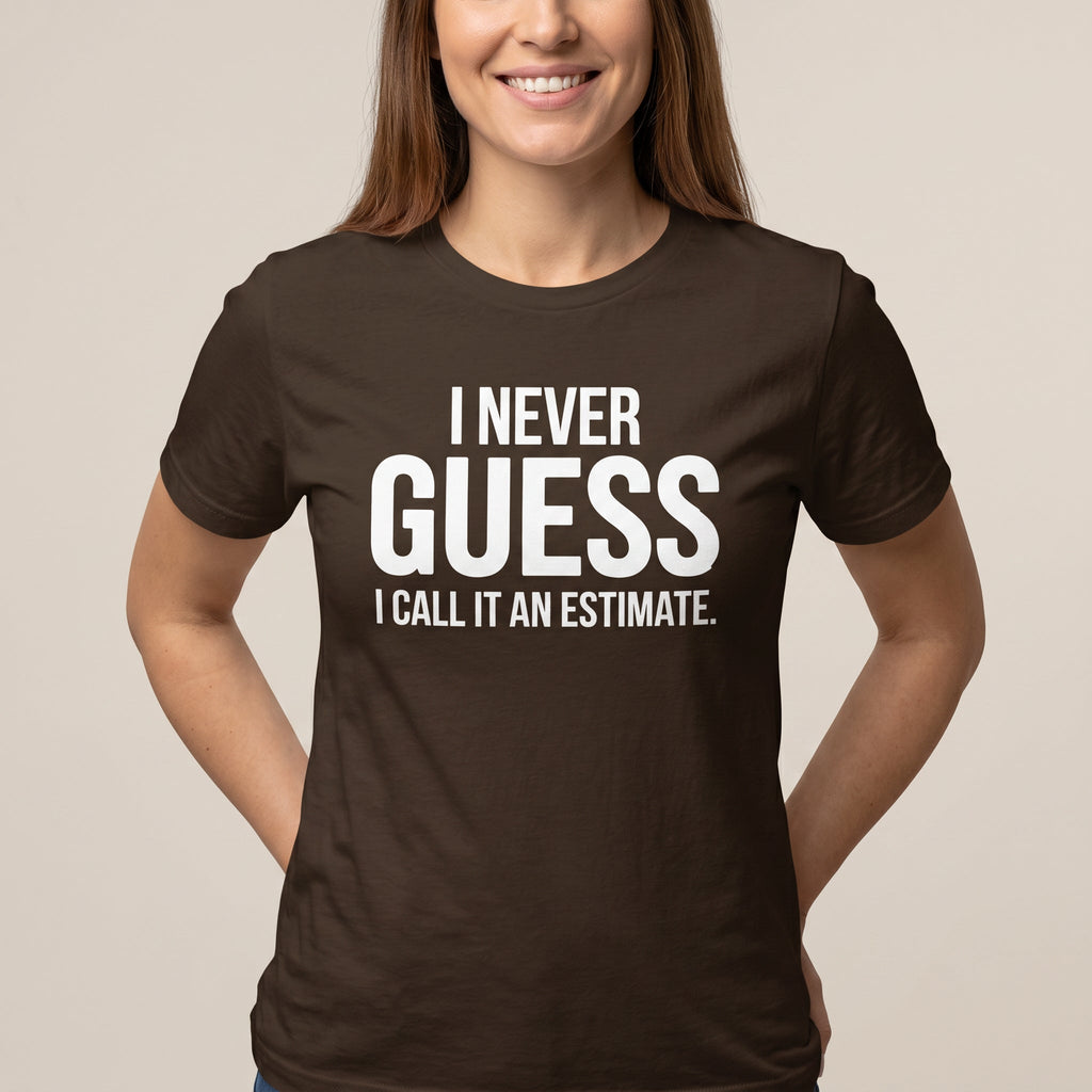 I Call It Estimate deadpan full - search i never guess i call it an estimate new - Developer T-shirt - techmerch.io
