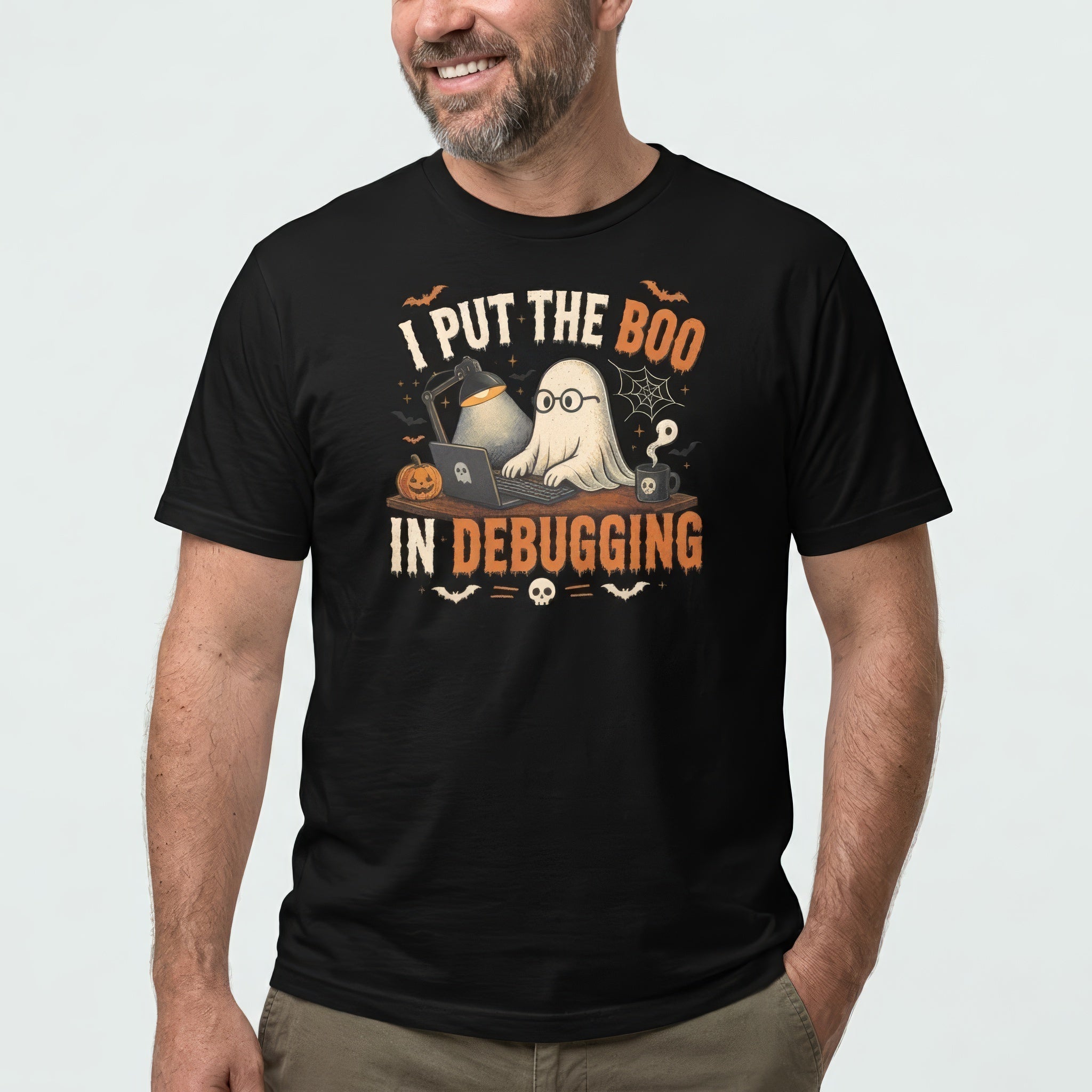 I Put The Boo In Debugging cartoon deadpan debugging - Developer T-shirt - techmerch.io