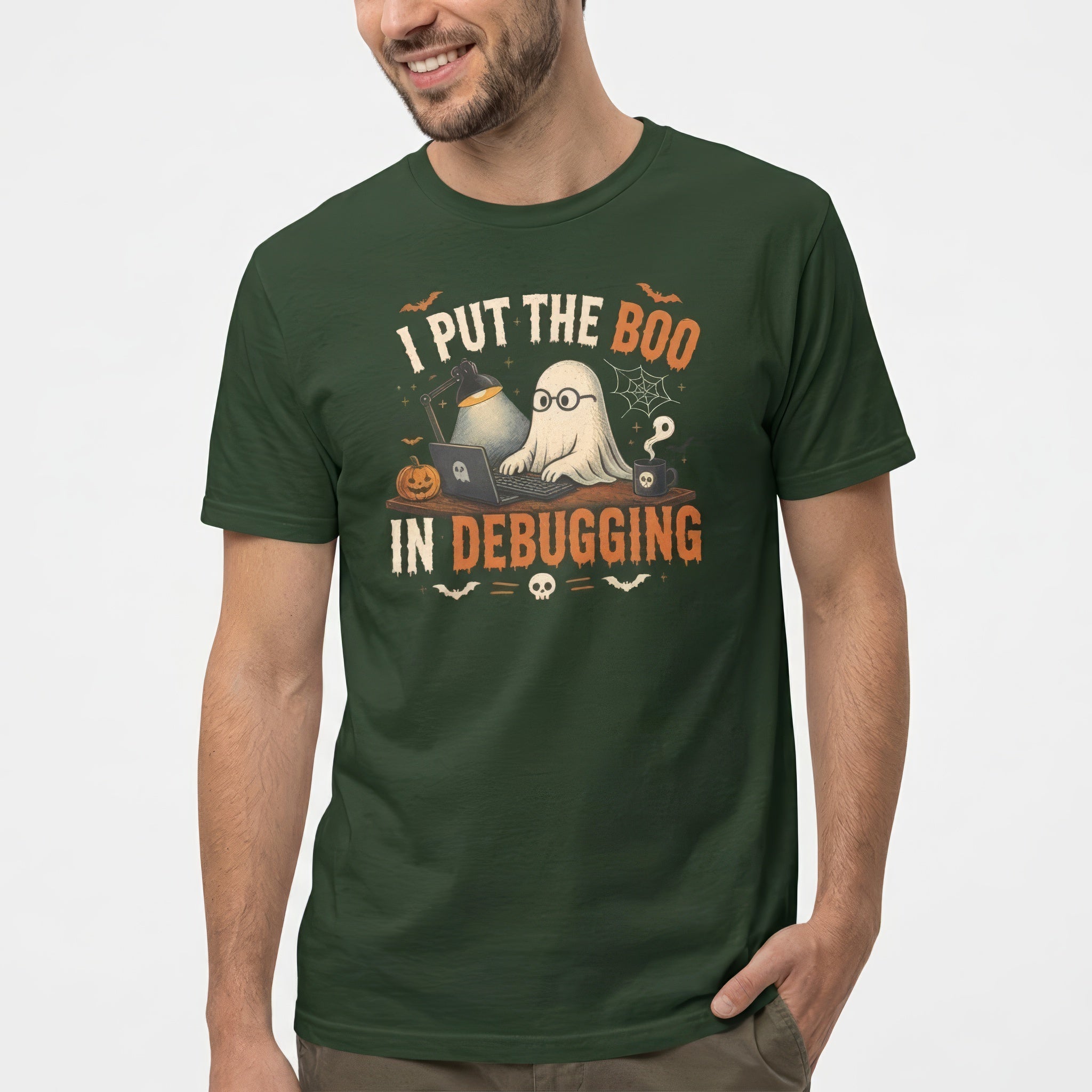I Put The Boo In Debugging cartoon deadpan debugging - Developer T-shirt - techmerch.io