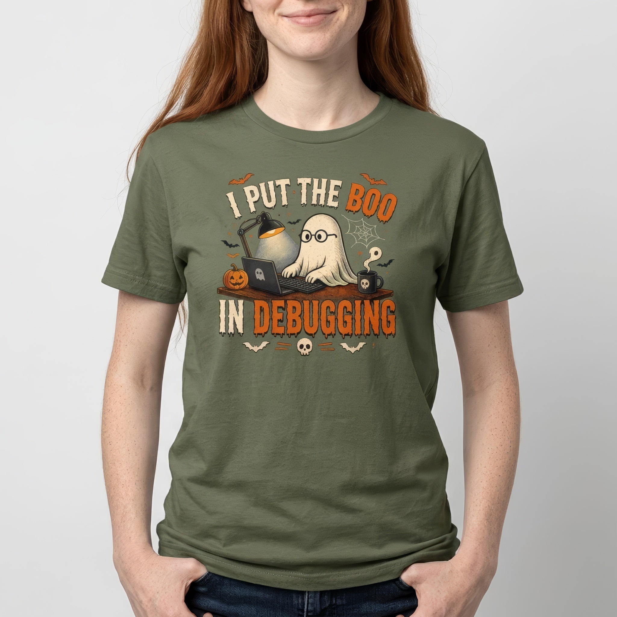 I Put The Boo In Debugging cartoon deadpan debugging - Developer T-shirt - techmerch.io