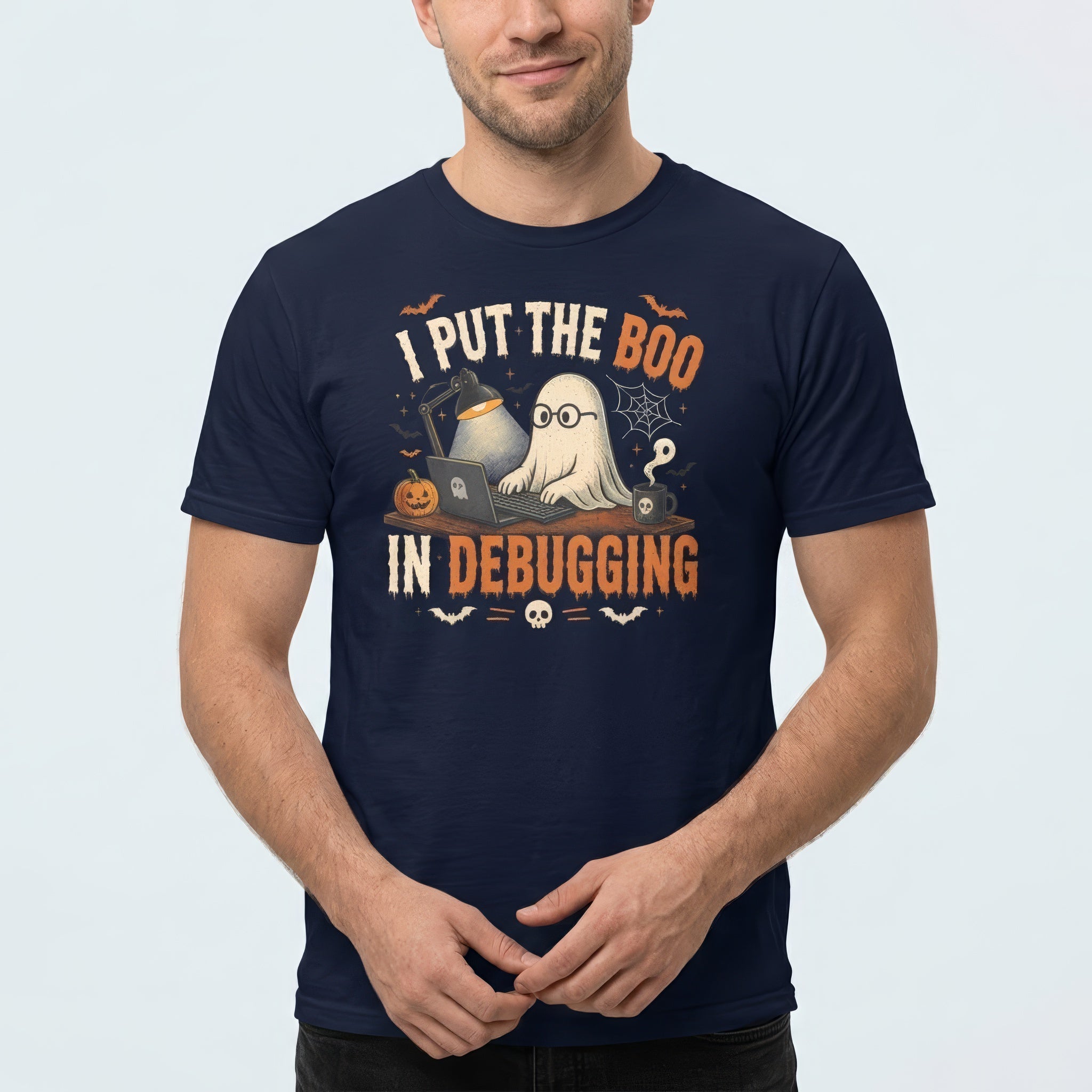 I Put The Boo In Debugging cartoon deadpan debugging - Developer T-shirt - techmerch.io
