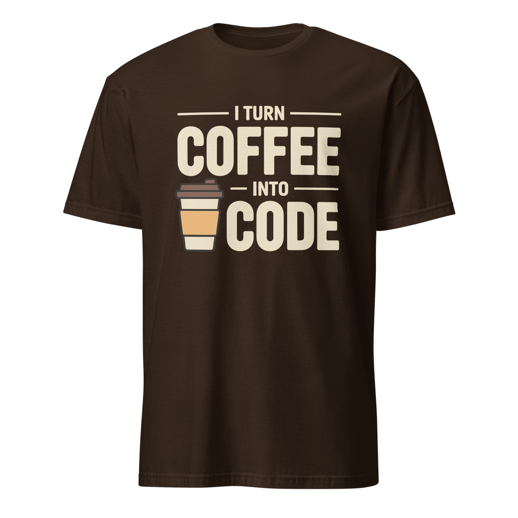 I Turn Coffee Into Code cartoon code coffee - Developer T-shirt - techmerch.io