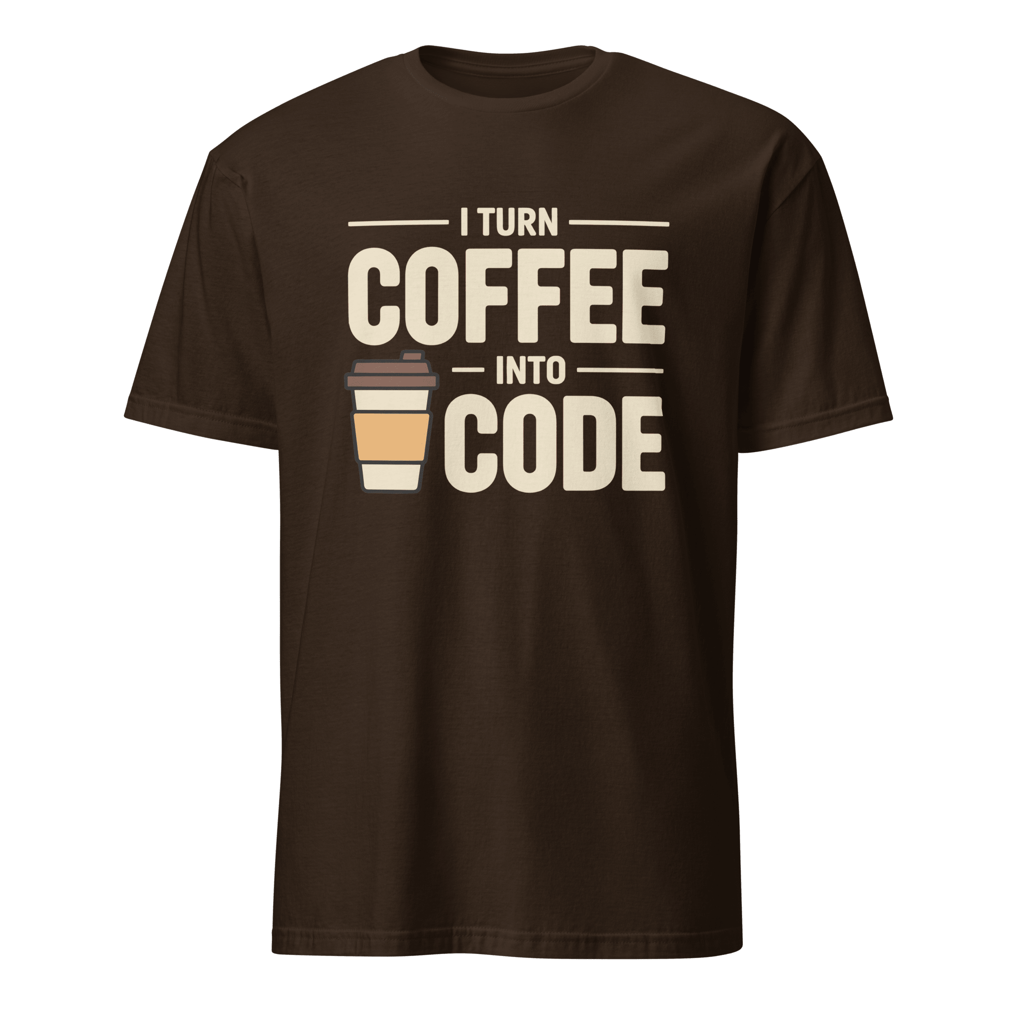 I Turn Coffee Into Code cartoon code coffee - Developer T-shirt - techmerch.io
