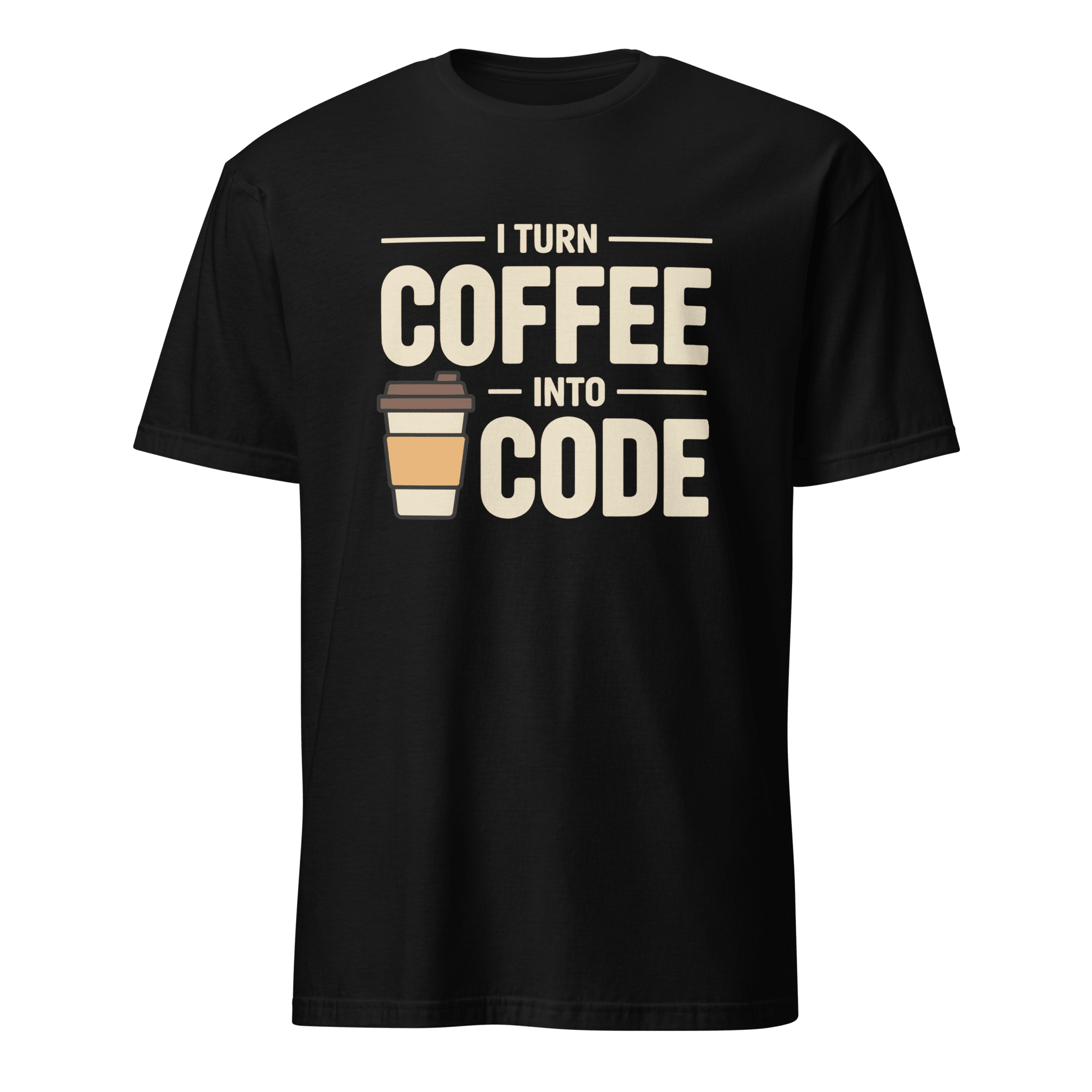 I Turn Coffee Into Code cartoon code coffee - Developer T-shirt - techmerch.io