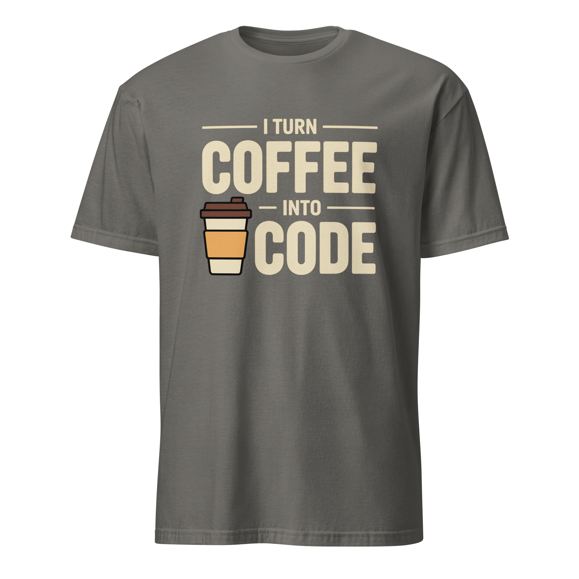 I Turn Coffee Into Code cartoon code coffee - Developer T-shirt - techmerch.io