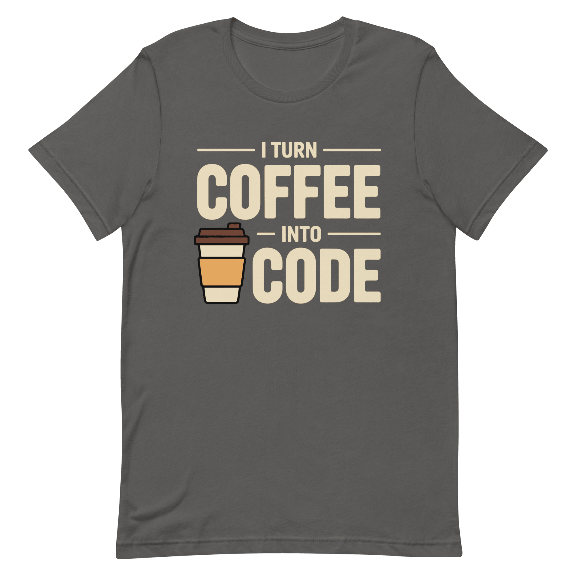 I Turn Coffee Into Code cartoon code coffee - Developer T-shirt - techmerch.io