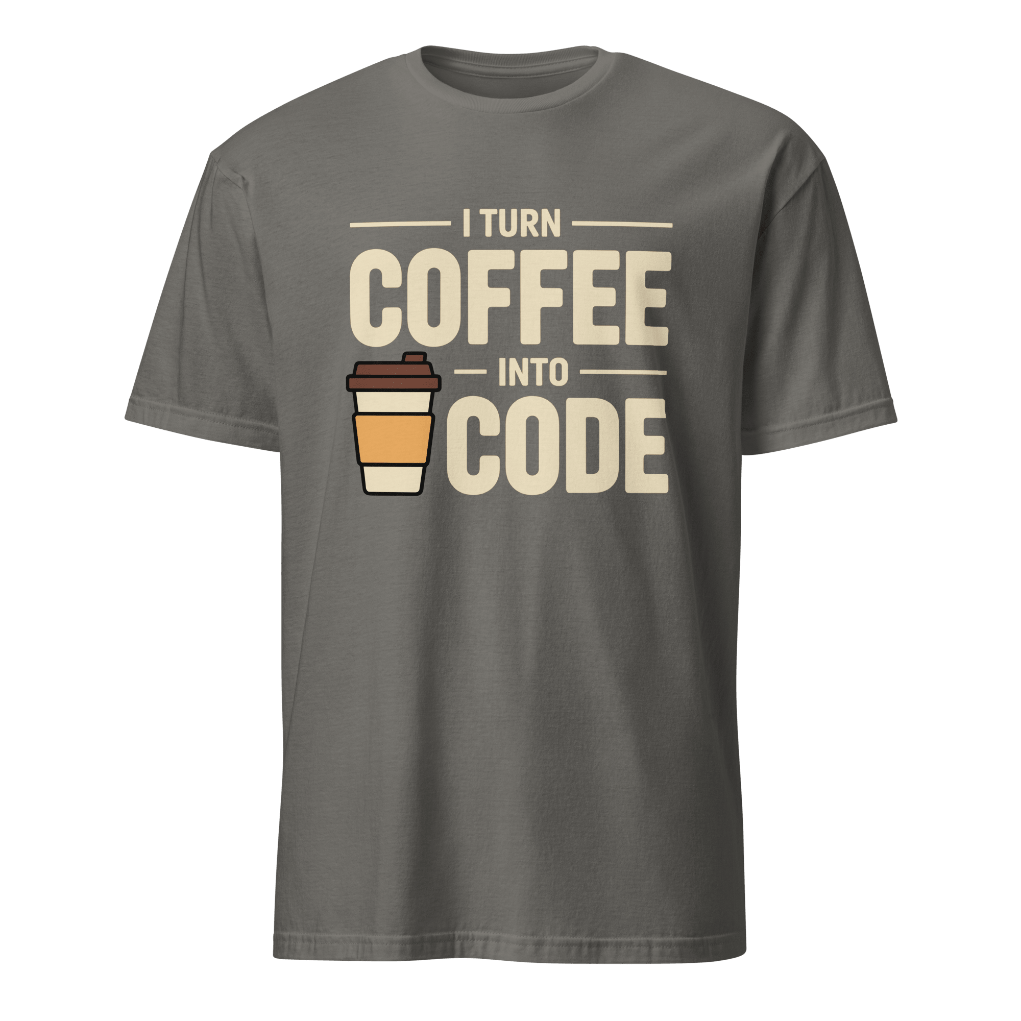 I Turn Coffee Into Code cartoon code coffee - Developer T-shirt - techmerch.io