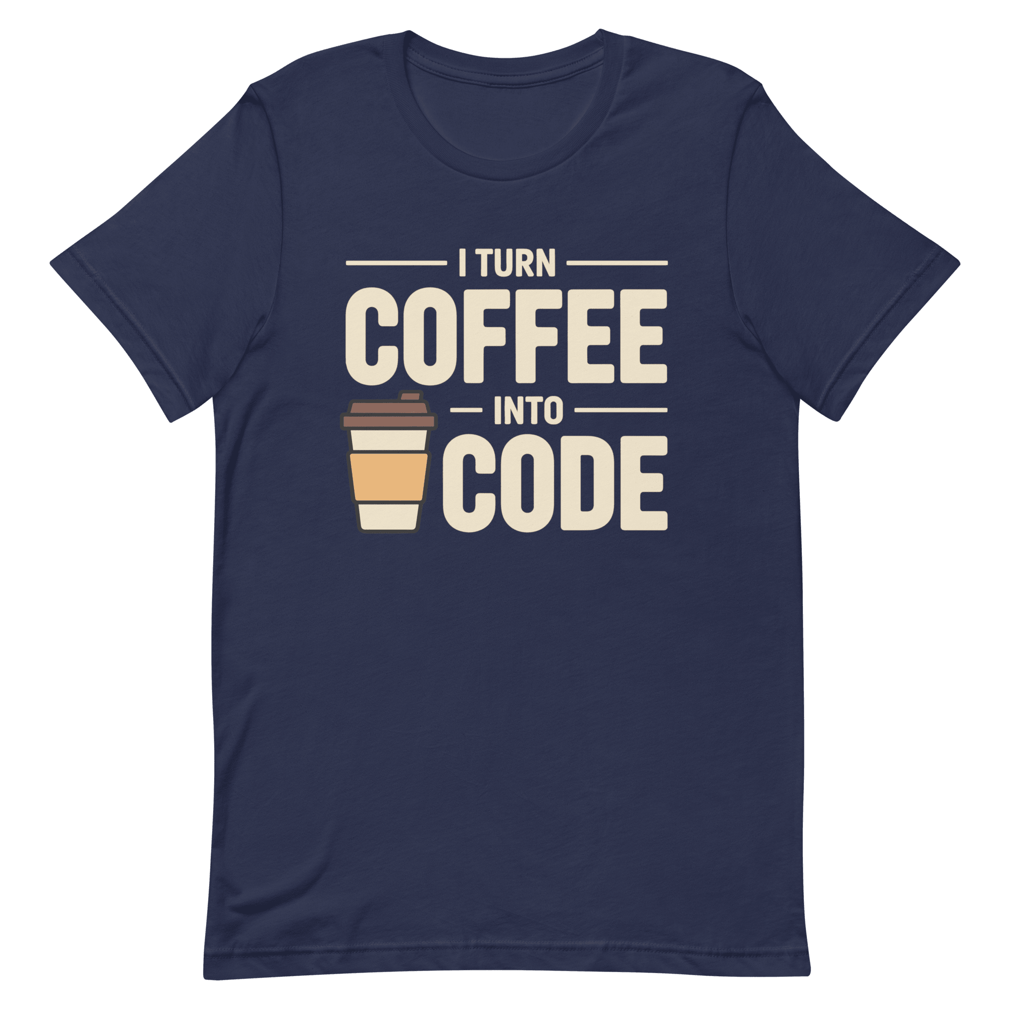 I Turn Coffee Into Code cartoon code coffee - Developer T-shirt - techmerch.io