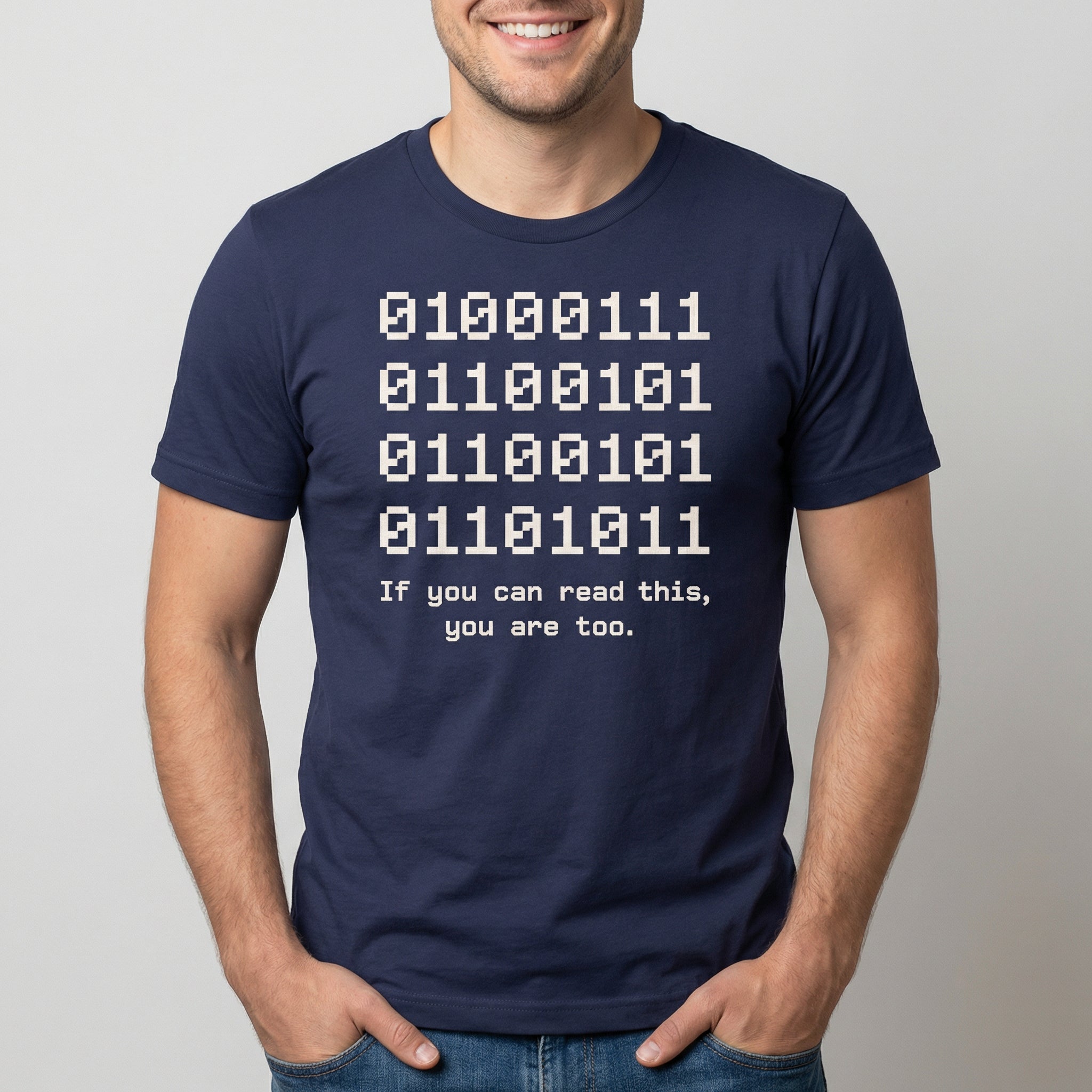 If You Can Read This binary code full - search 01 if you can read this you are too - Developer T-shirt - techmerch.io