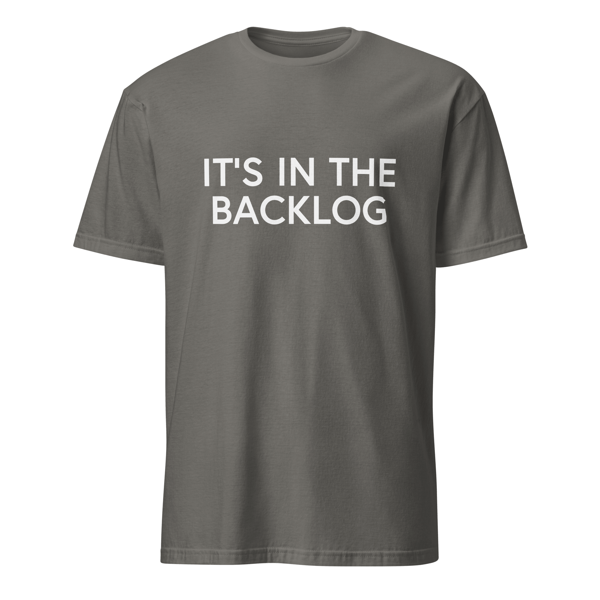 In The Backlog agile full - search its in the backlog statement - Developer T-shirt - techmerch.io