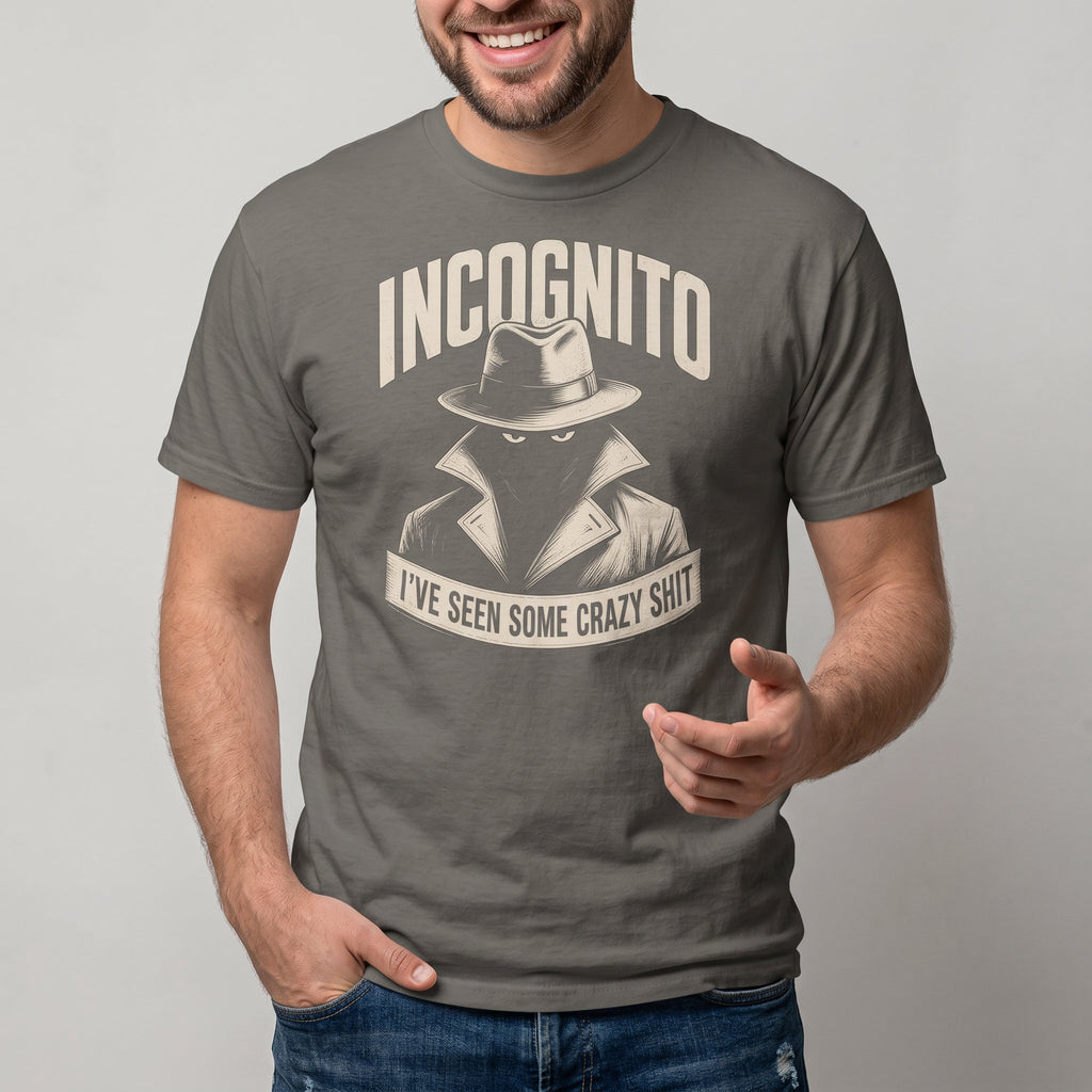 Incognito Mode Knows code deadpan sarcastic - Developer T-shirt - techmerch.io