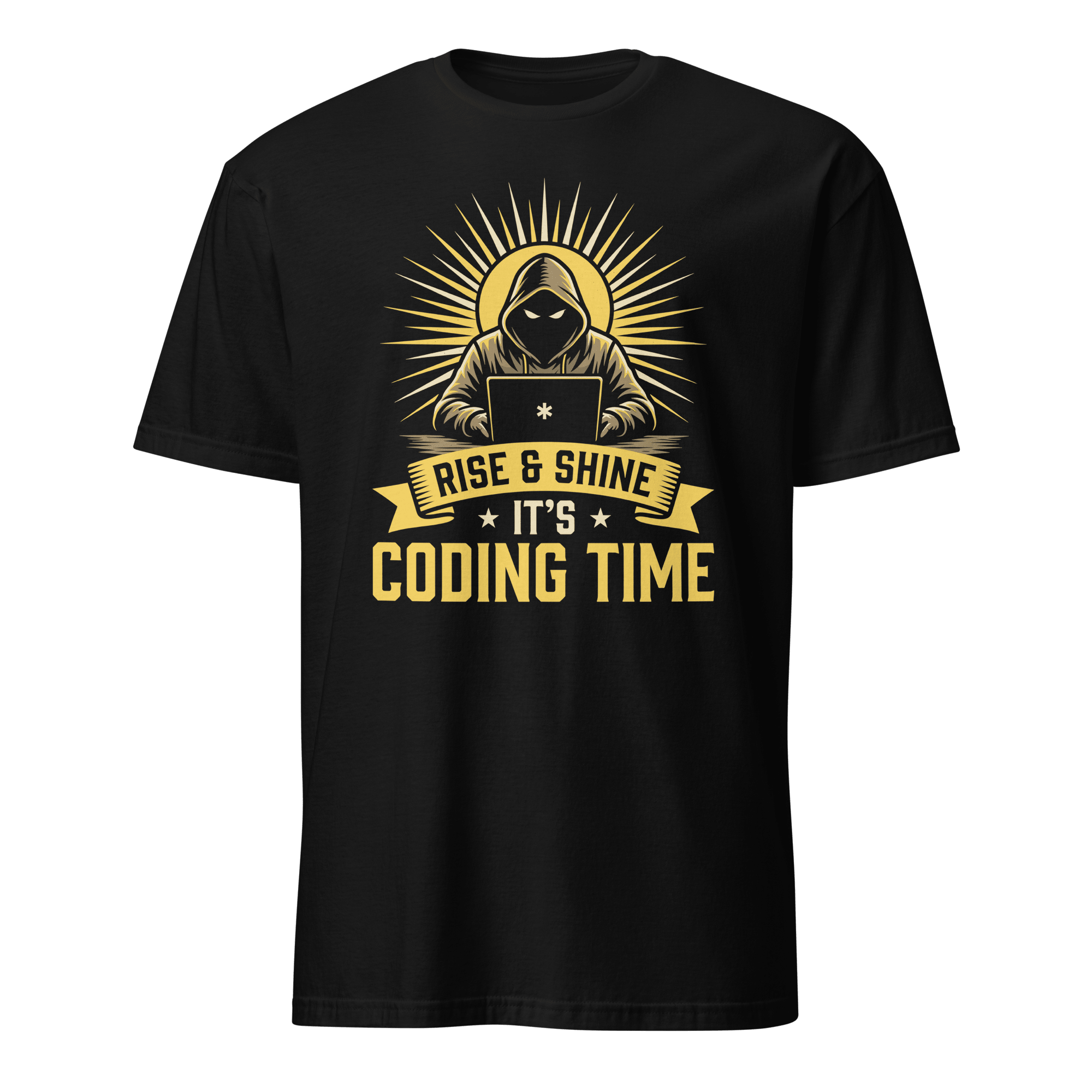 It's Coding Time cartoon code full - search rise and shine its coding time - Developer T-shirt - techmerch.io
