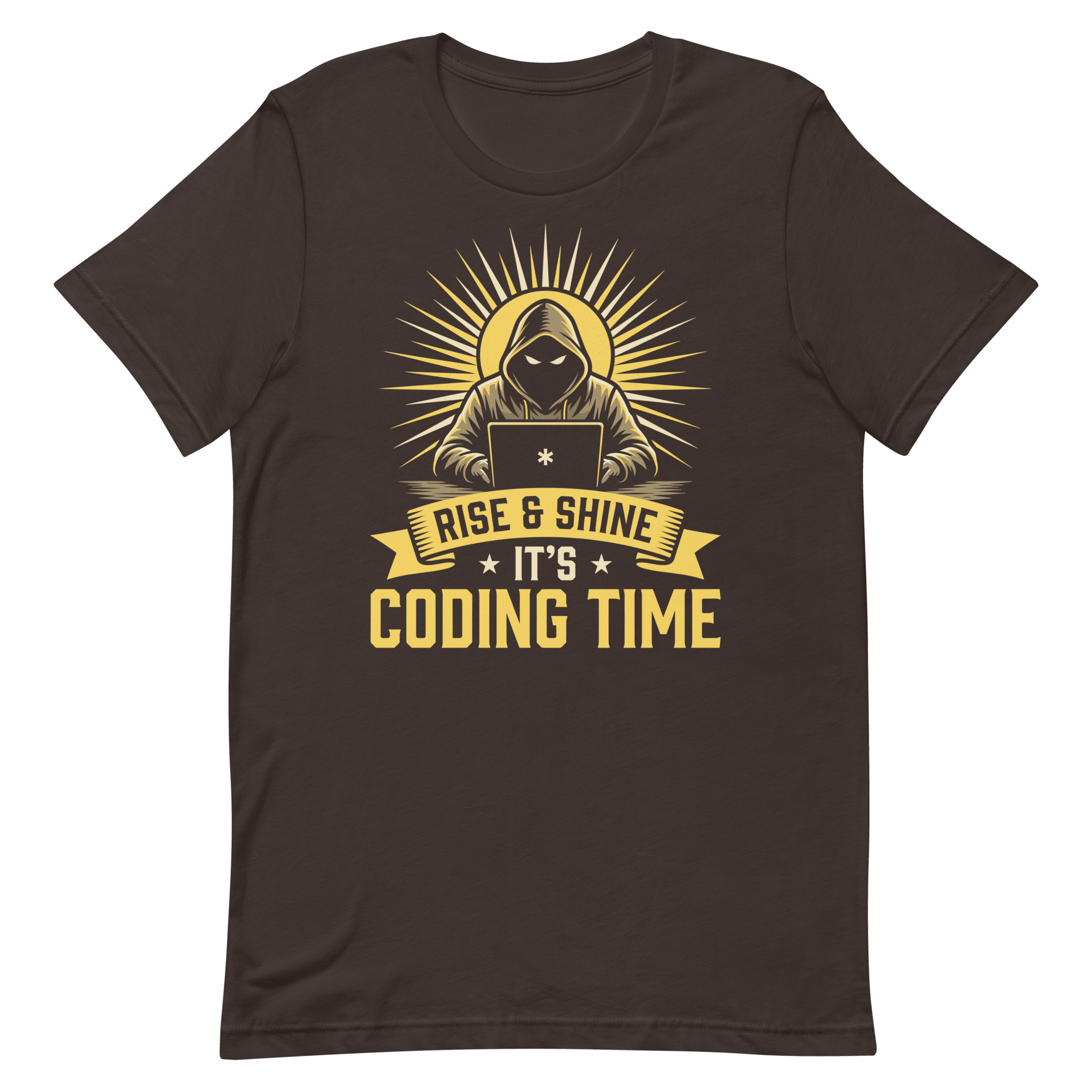 It's Coding Time cartoon code full - search rise and shine its coding time - Developer T-shirt - techmerch.io