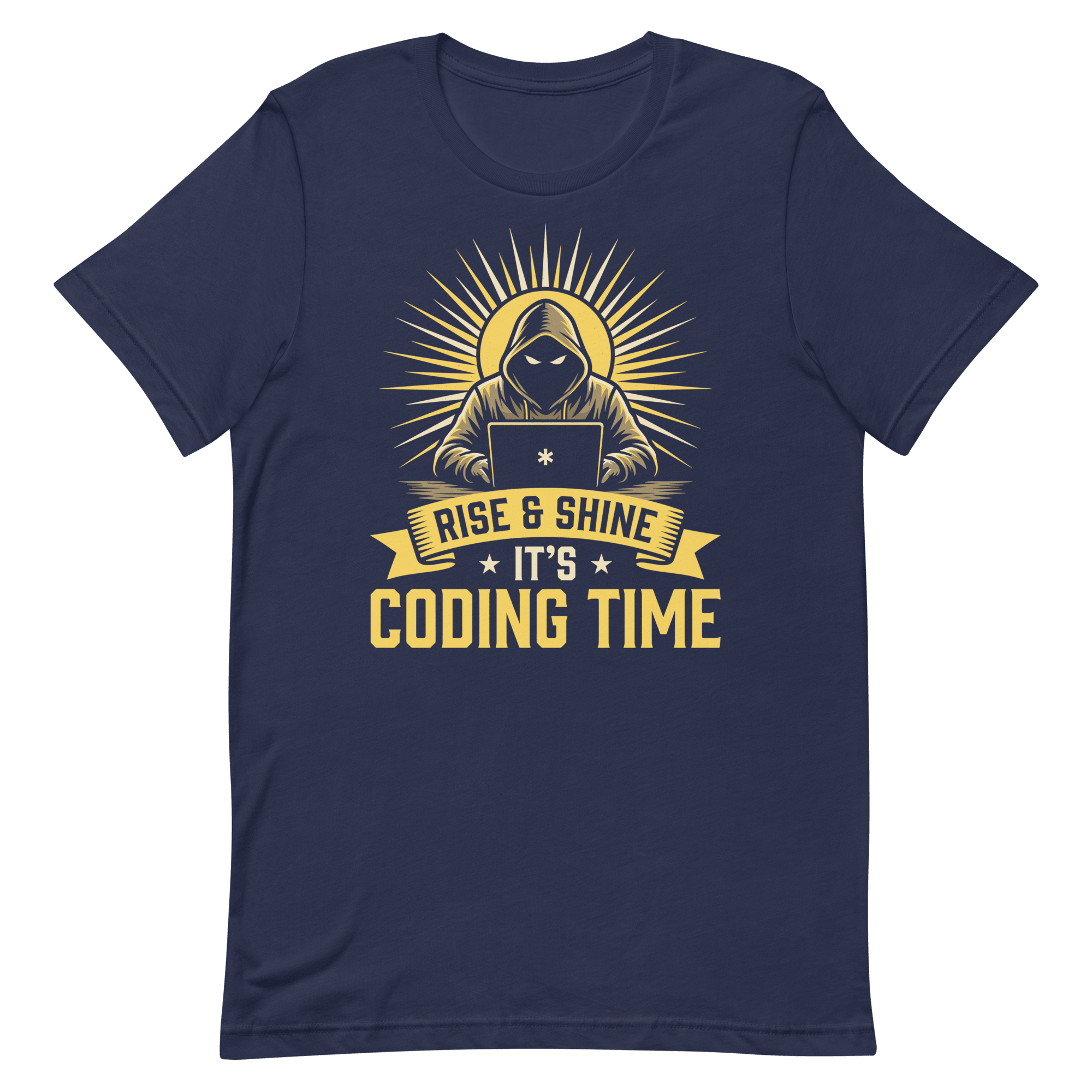 It's Coding Time cartoon code full - search rise and shine its coding time - Developer T-shirt - techmerch.io