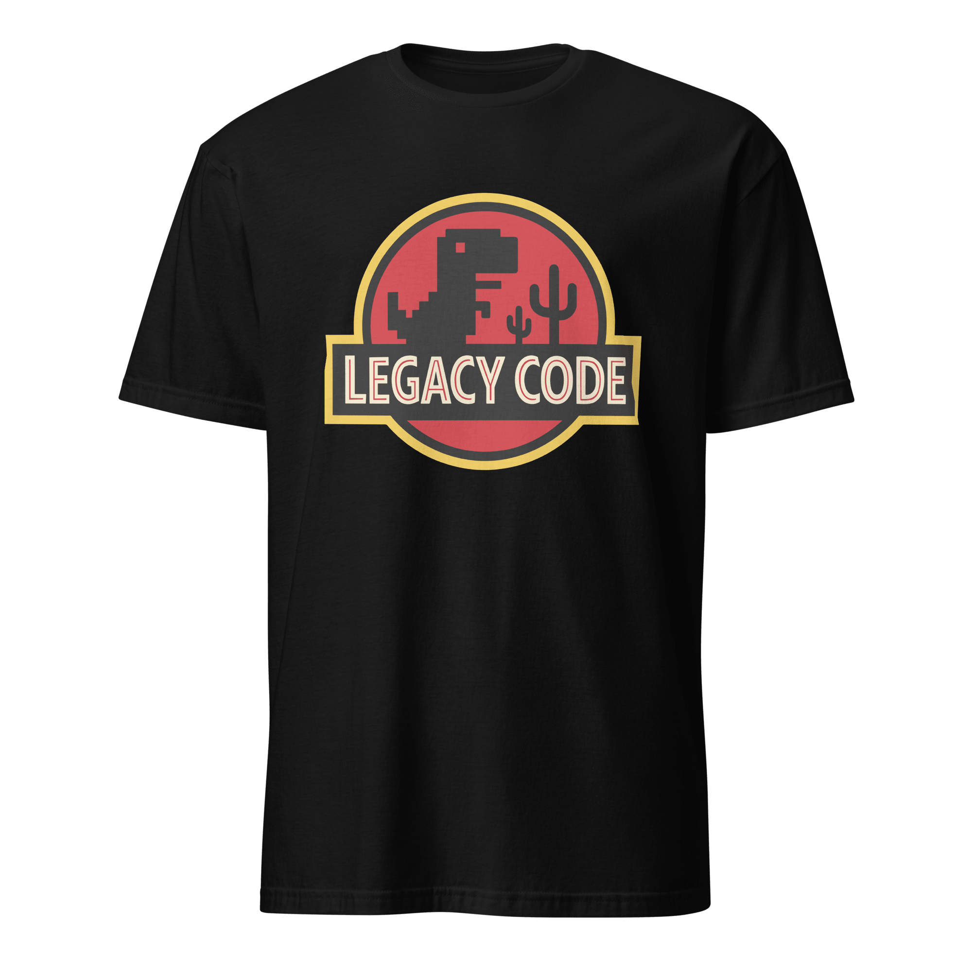 Legacy Code Dinosaur cartoon code full - search legacy code dinosaur - Developer T-shirt - techmerch.io