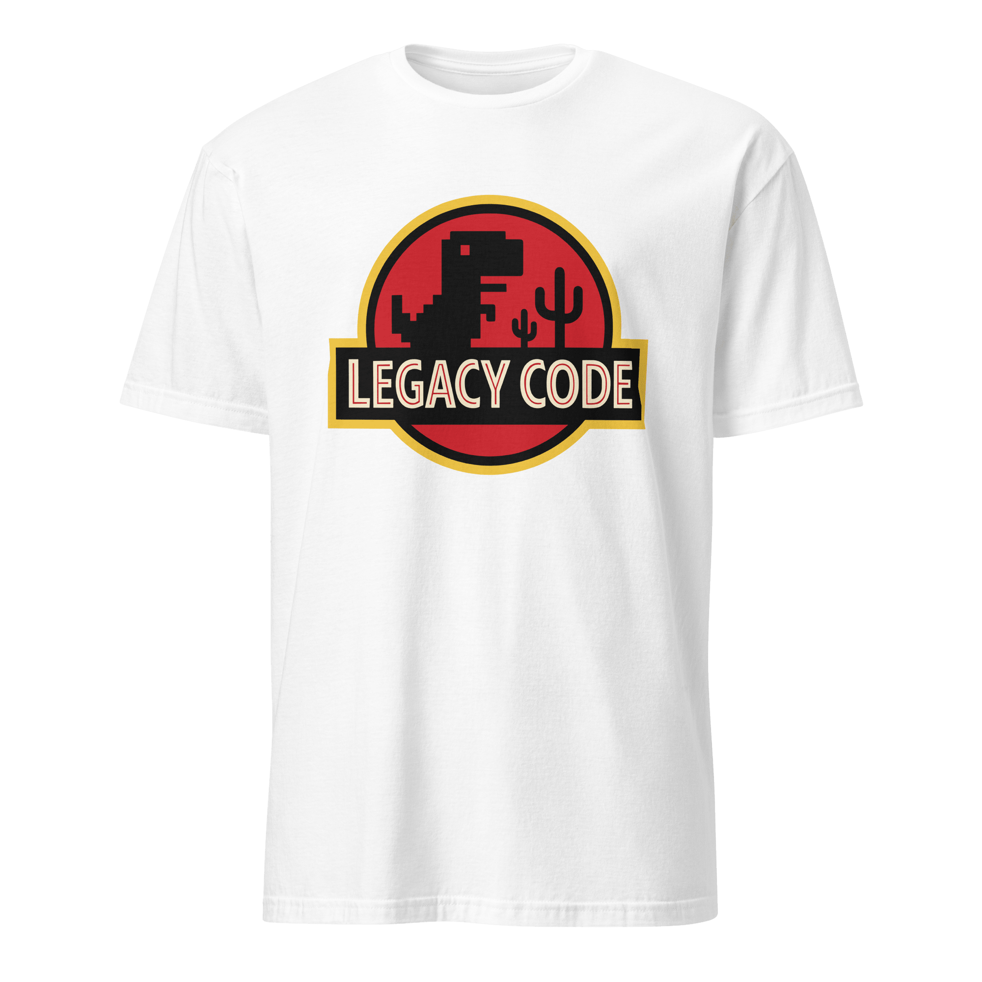 Legacy Code Dinosaur cartoon code full - search legacy code dinosaur - Developer T-shirt - techmerch.io