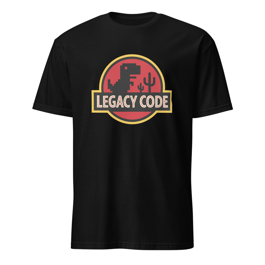 Legacy Code Dinosaur cartoon code full-search legacy code dinosaur - Developer T-shirt - techmerch.io