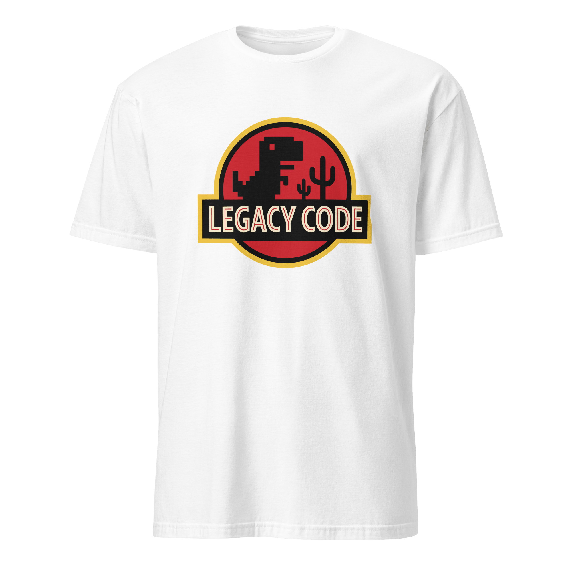Legacy Code Dinosaur cartoon code full-search legacy code dinosaur - Developer T-shirt - techmerch.io