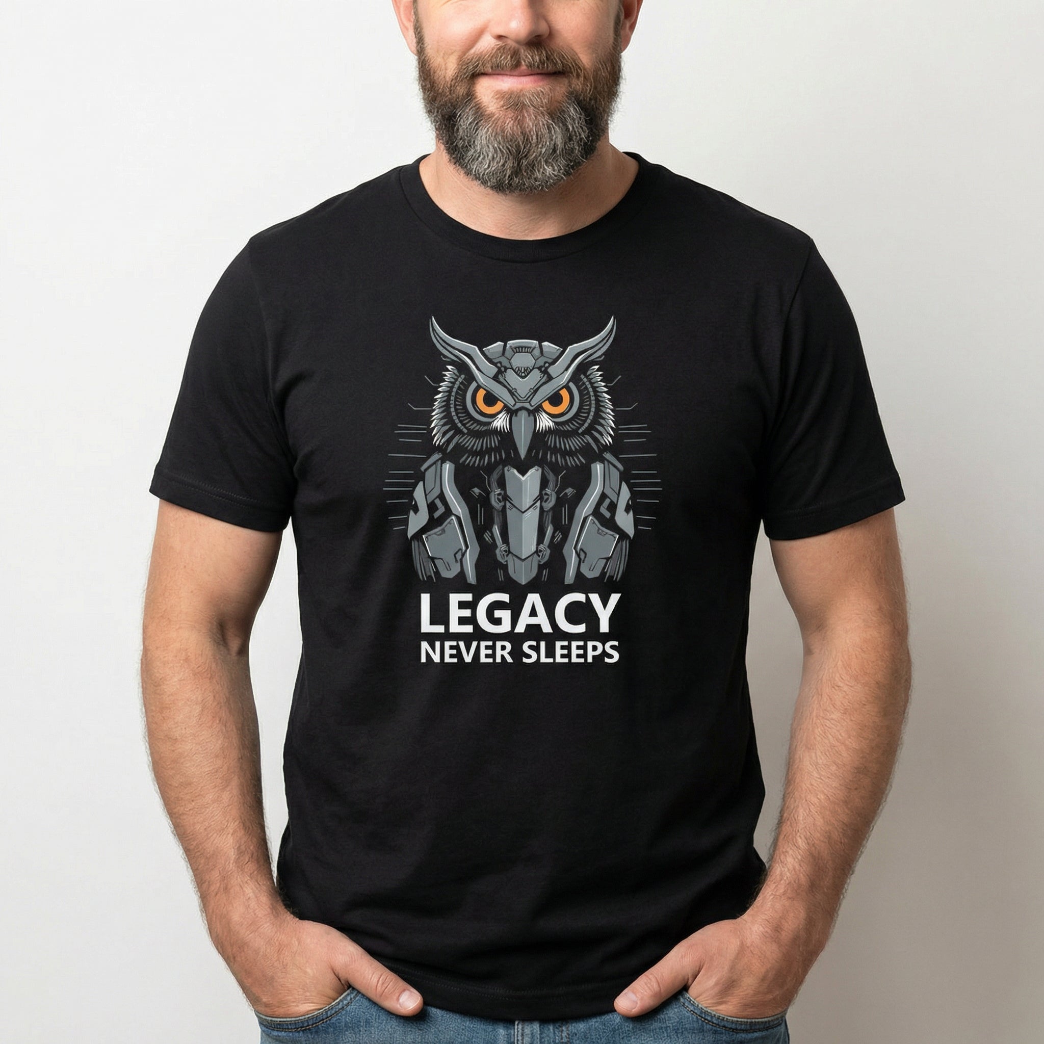 Legacy Never Sleeps cartoon code deadpan - Developer T-shirt - techmerch.io
