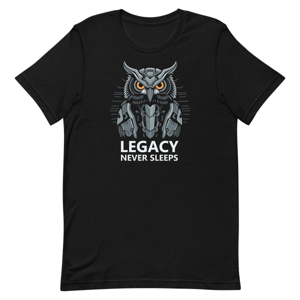 Legacy Never Sleeps cartoon coding dark - humor - Developer T-shirt - techmerch.io