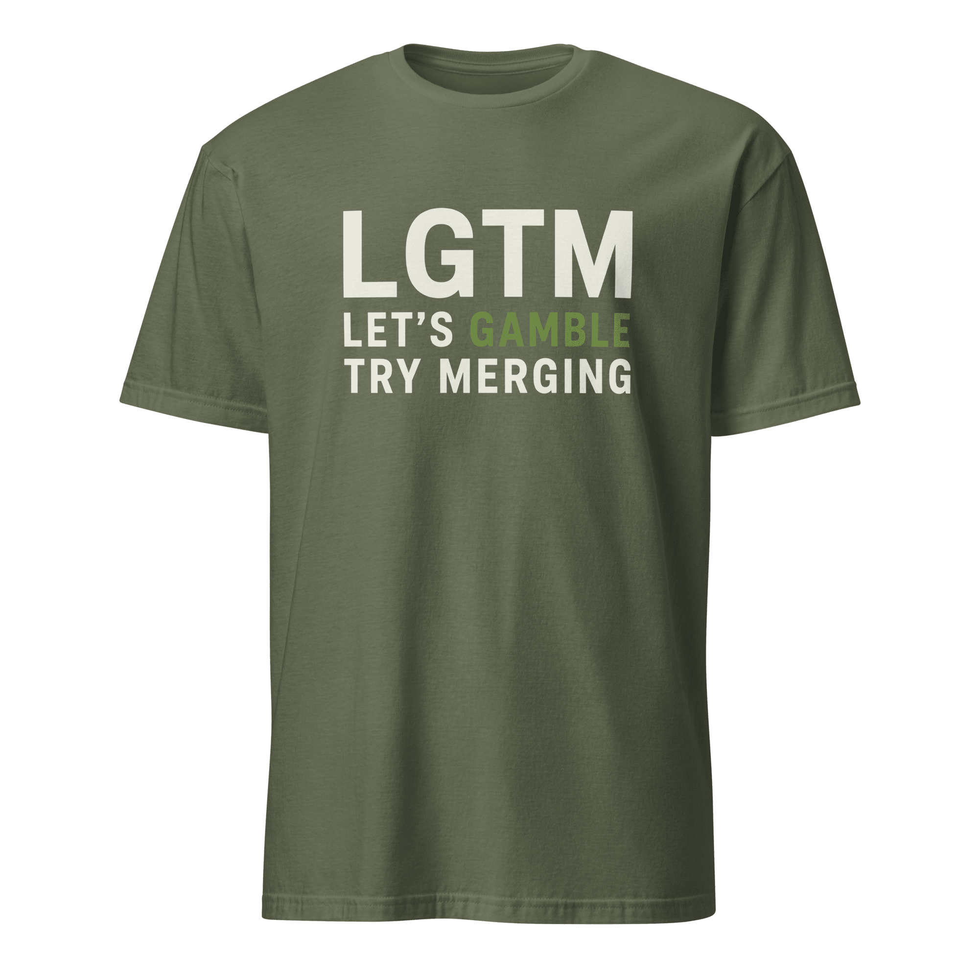 LGTM: Let's Gamble deadpan git sarcastic - Developer T-shirt - techmerch.io