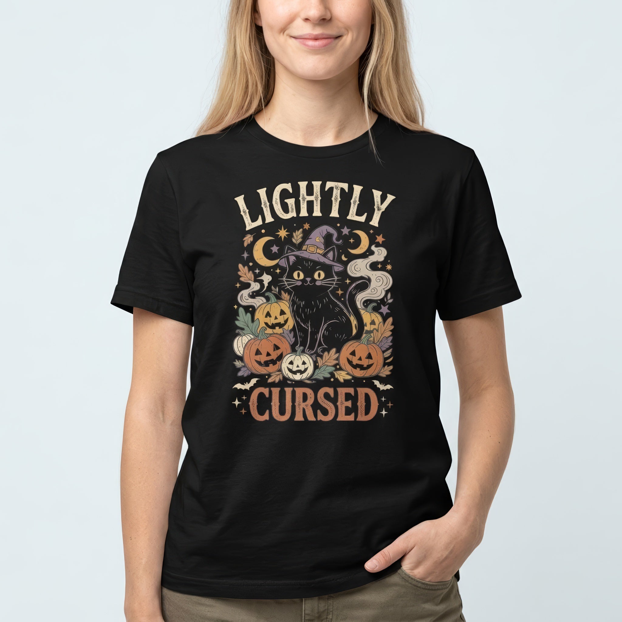 Lightly Cursed cartoon deadpan full-search Lightly Cursed - Developer T-shirt - techmerch.io