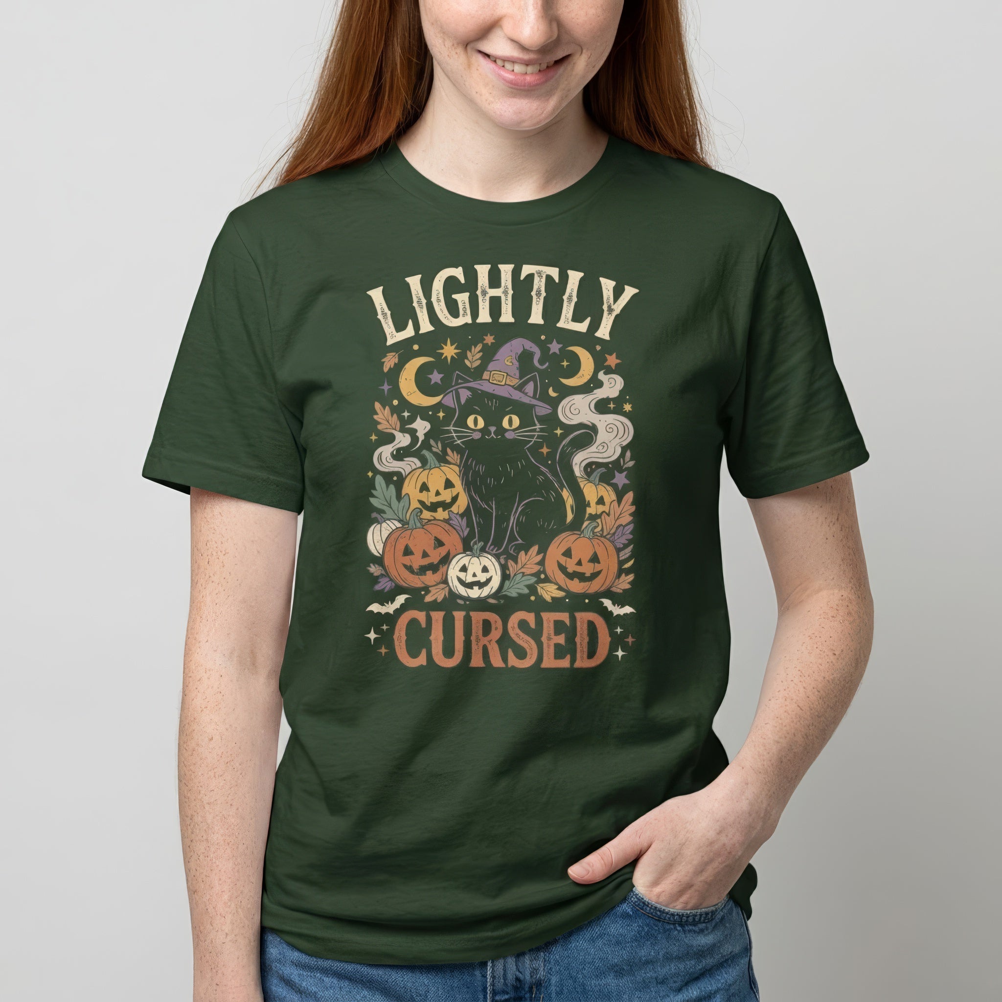 Lightly Cursed cartoon deadpan full-search Lightly Cursed - Developer T-shirt - techmerch.io