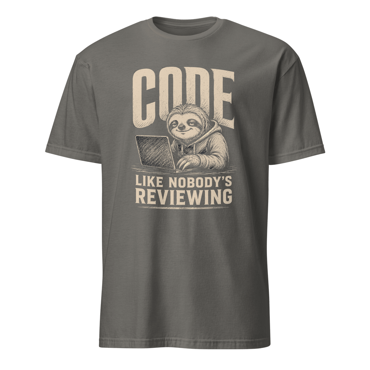 Like Nobody's Reviewing code deadpan sarcastic - Developer T-shirt - techmerch.io