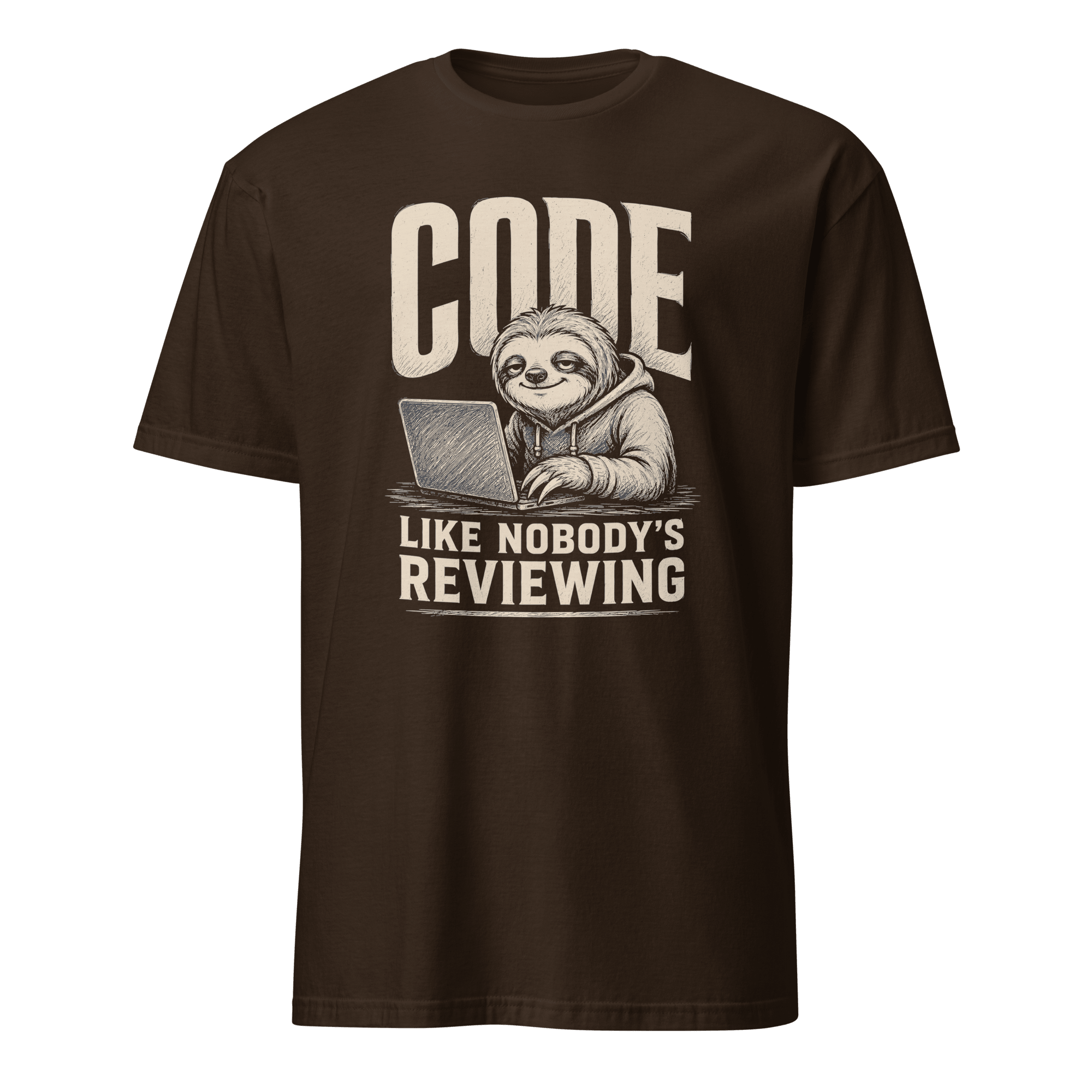 Like Nobody's Reviewing code deadpan sarcastic - Developer T-shirt - techmerch.io