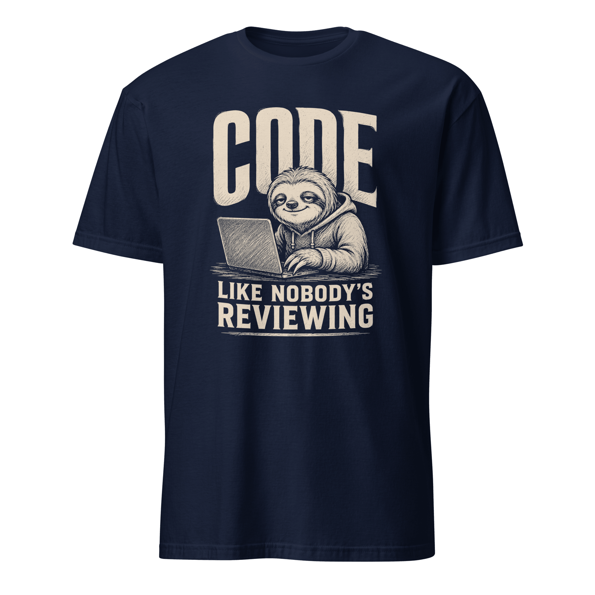 Like Nobody's Reviewing code deadpan sarcastic - Developer T-shirt - techmerch.io