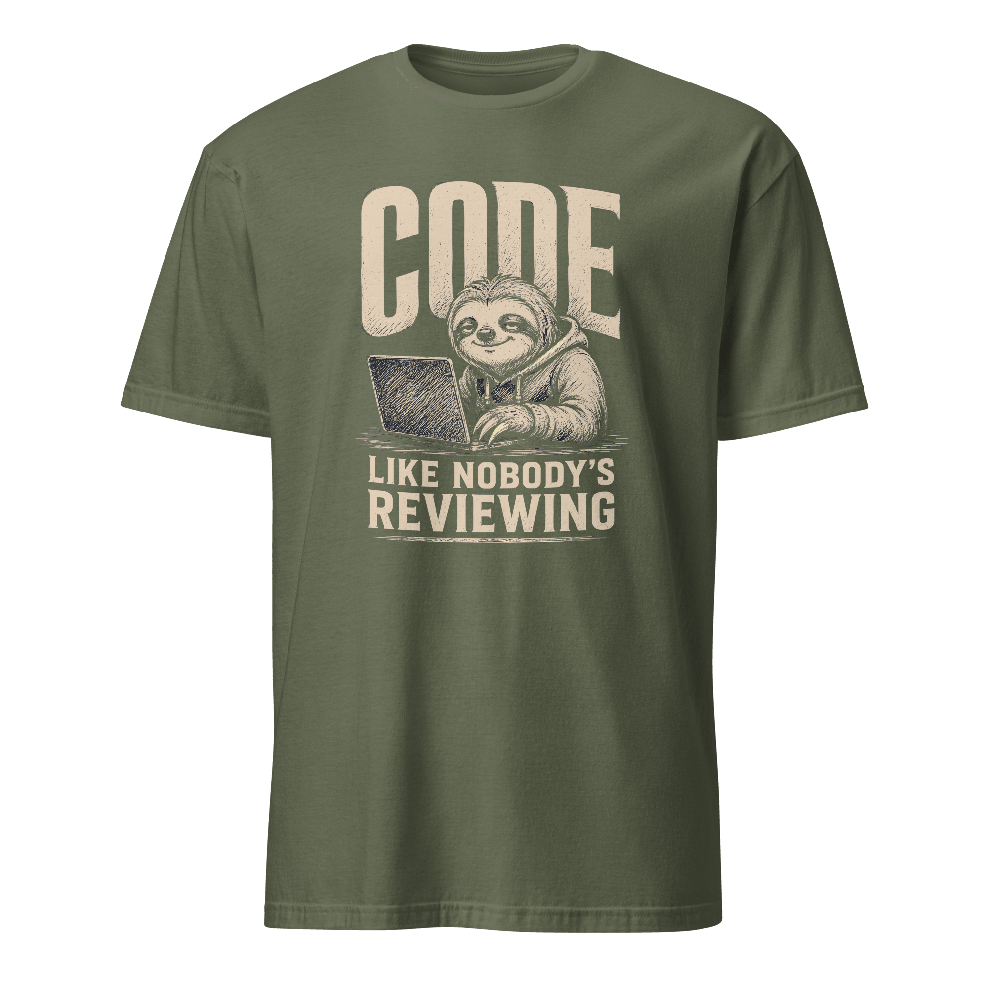 Like Nobody's Reviewing code deadpan sarcastic - Developer T-shirt - techmerch.io