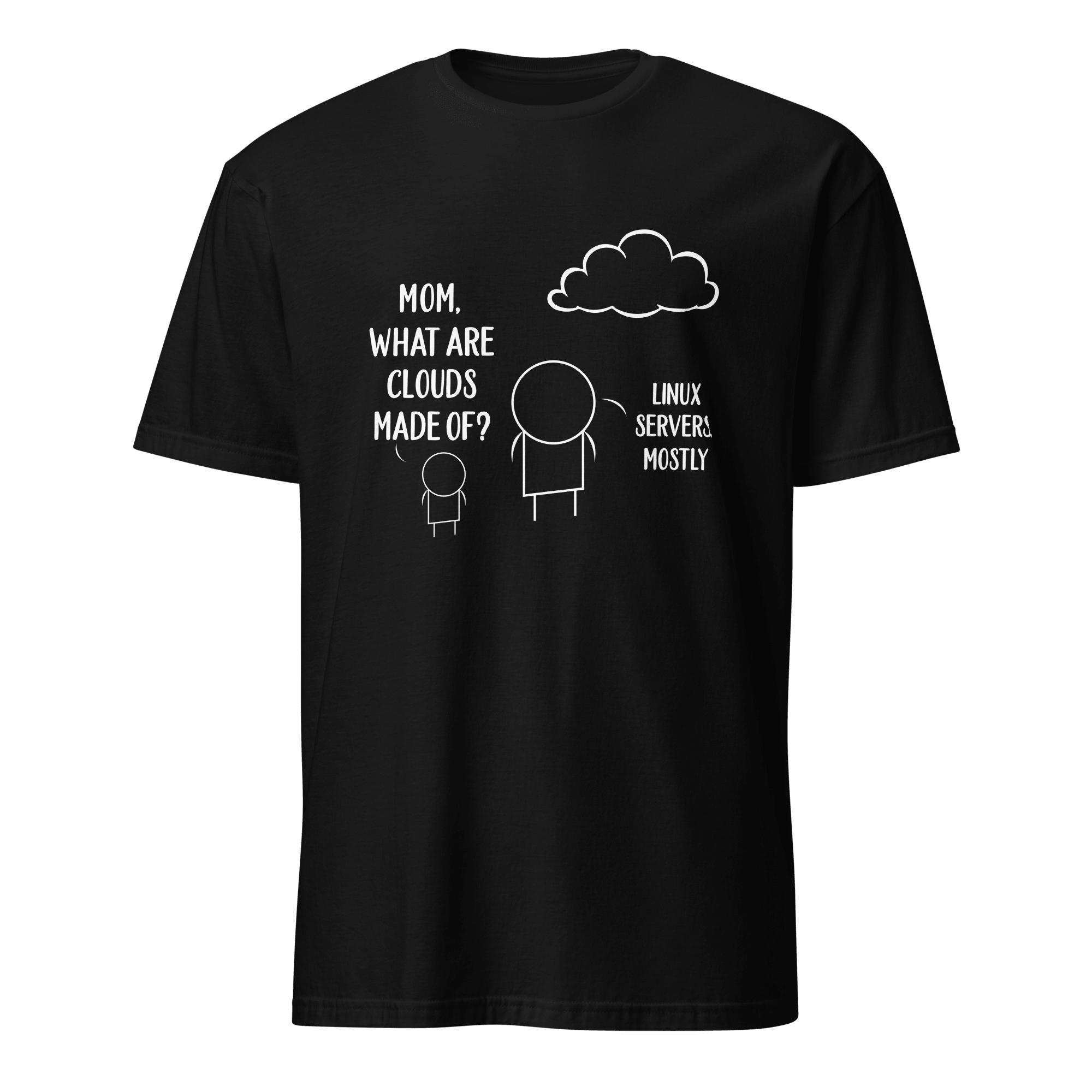 Linux Cloud Mom cartoon cloud devops - Developer T-shirt - techmerch.io