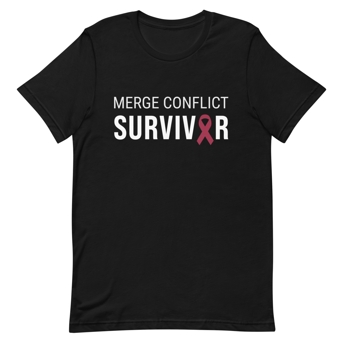 Merge Conflict Survivor coding developer funny - Developer T-shirt - techmerch.io